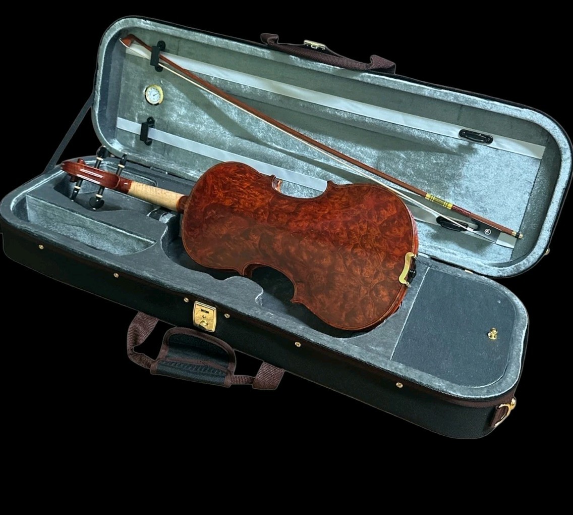 VIOLINS-NEW SOLID BIRDS EYE MAPLE 4/4 FULL-SIZE PROFESSIONAL VIOLIN/FIDDLE