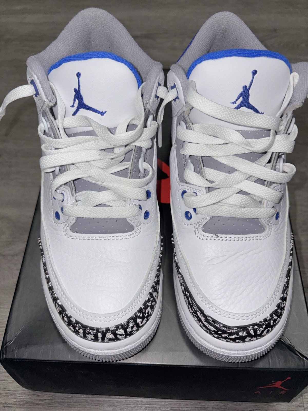 Jordan Air Jordan 3 Retro GS White Racer Blue Basketball Shoes US 4.5Y Jordan Air Jordan 3 Retro GS White Racer Blue Basketball Shoes US 4.5Y