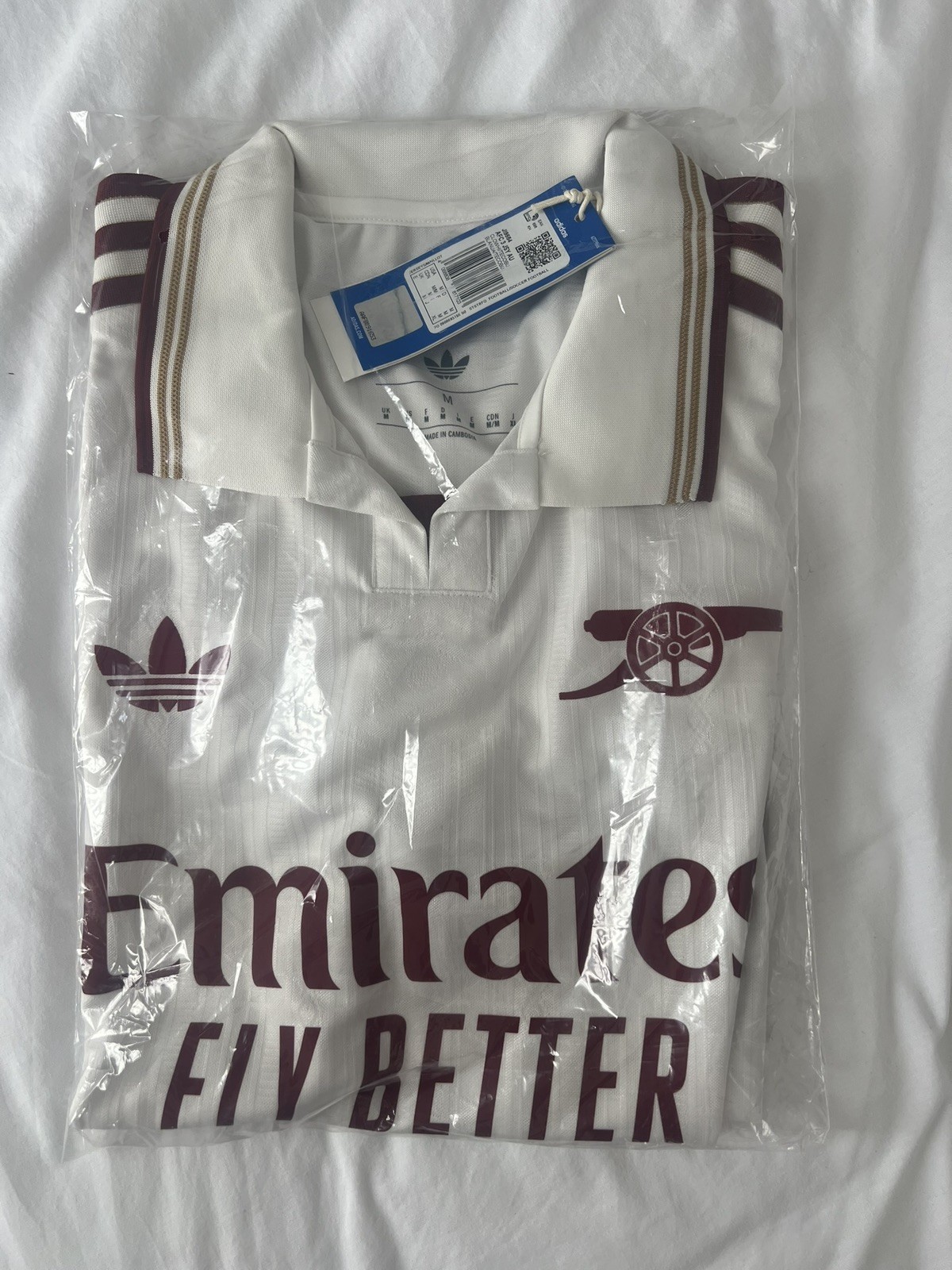 BNWT Arsenal 25/26 Jersey white soccer white authentic medium unopened JI9554 BNWT Arsenal 25/26 Jersey white soccer white authentic medium unopened JI9554