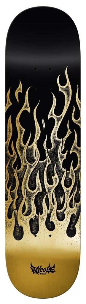 Real Nicole Hause Flames Redux 8.5 Skateboard Deck