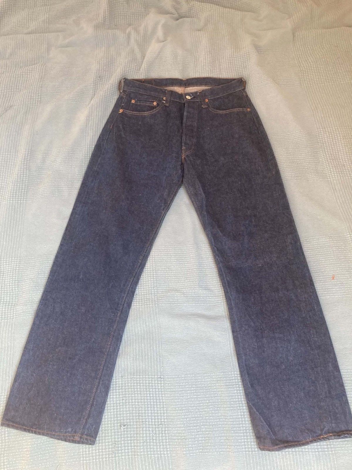 Vintage 70s Levi’s 501 Redline Selvedge Jeans Button 6 USA Dark Indigo W34 L34