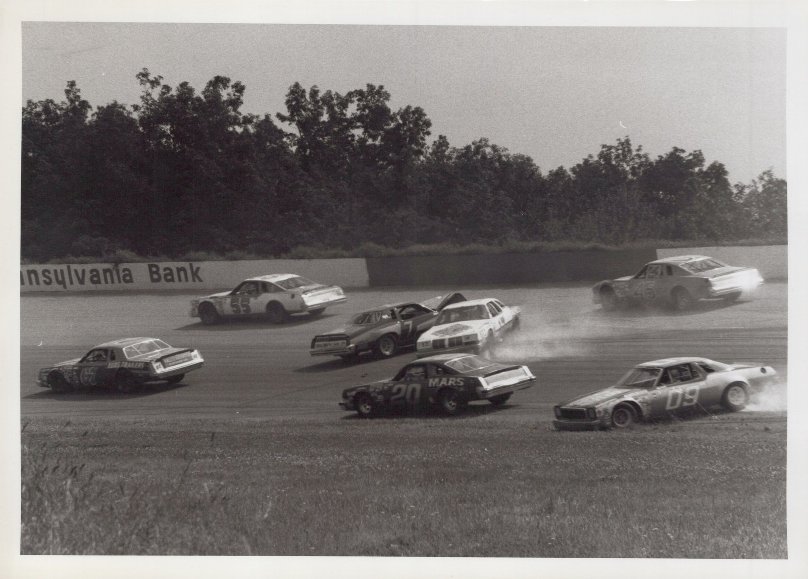 Al Holbert Pocono crash Hamby NASCAR 1979 - Himes Estate Original Photo