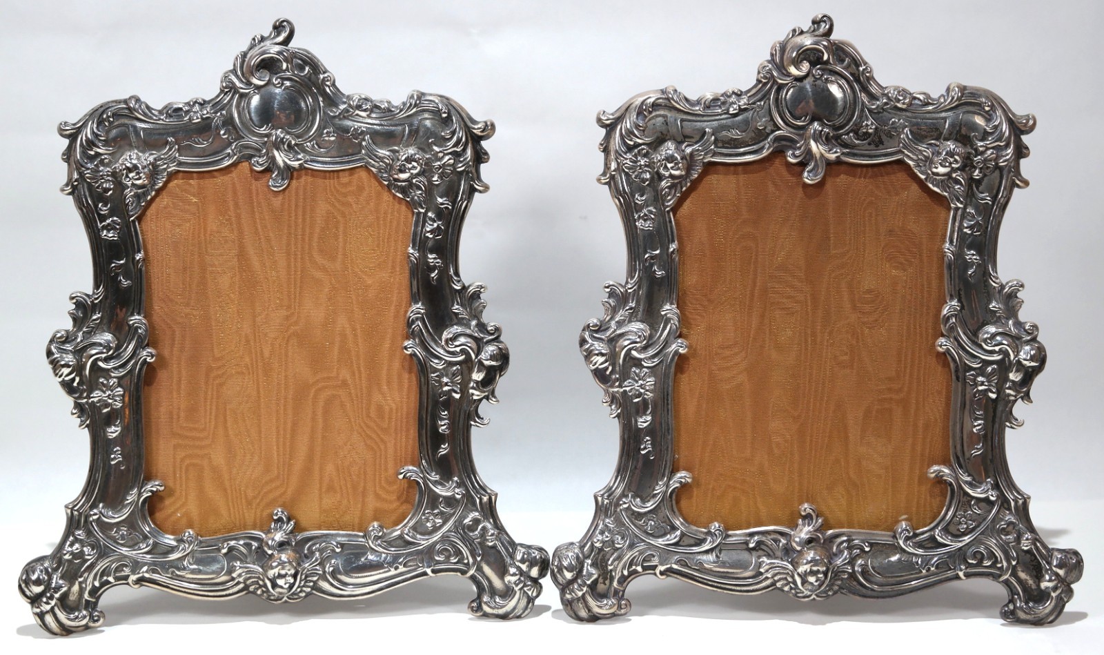 Gorham Sterling Silver Pair of Picture Frames Art Nouveau