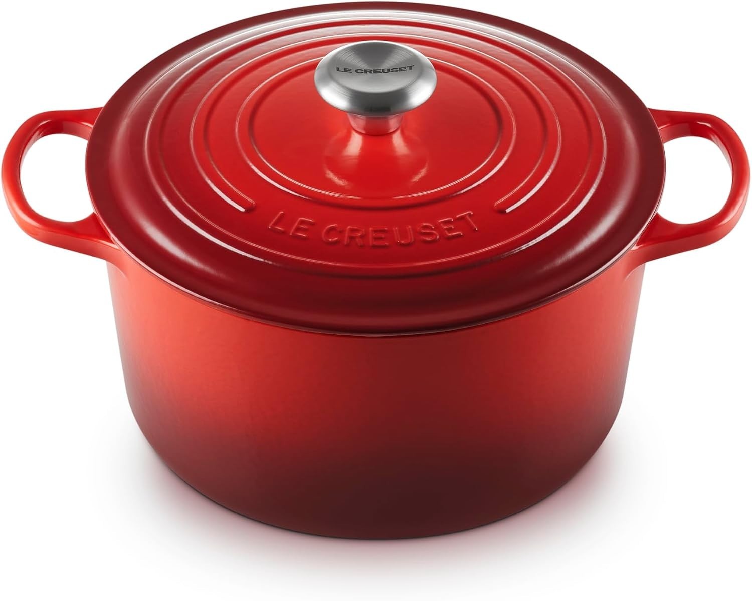 Le Creuset Enameled Cast Iron Signature Deep Round Oven, 6.5 qt., Cerise - #NIB Le Creuset Enameled Cast Iron Signature Deep Round Oven, 6.5 qt., Cerise - #NIB
