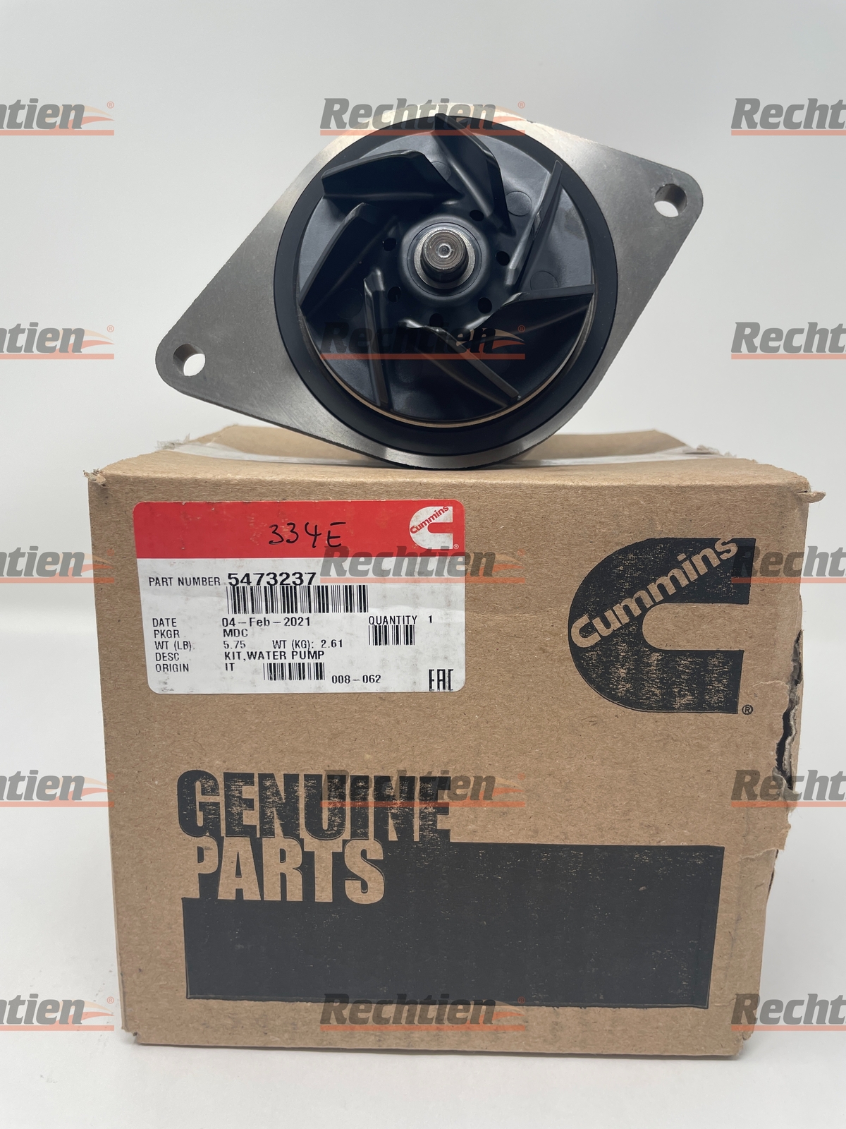 CUMMINS KIT,WATER PUMP 5473237