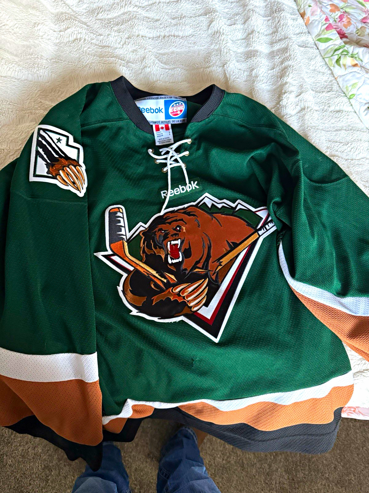 Reebok Utah Grizzlies Vintage Officially Licensed Hockey Jersey Unisex Adult L Reebok Utah Grizzlies Vintage Officially Licensed Hockey Jersey Unisex Adult L