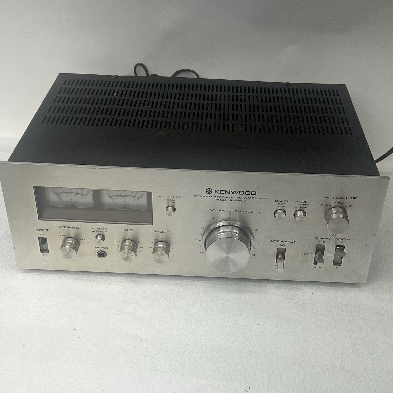 Kenwood KA-5500 Stereo Integrated Amplifier Silver Face Vintage Model Parts Only Kenwood KA-5500 Stereo Integrated Amplifier Silver Face Vintage Model Parts Only