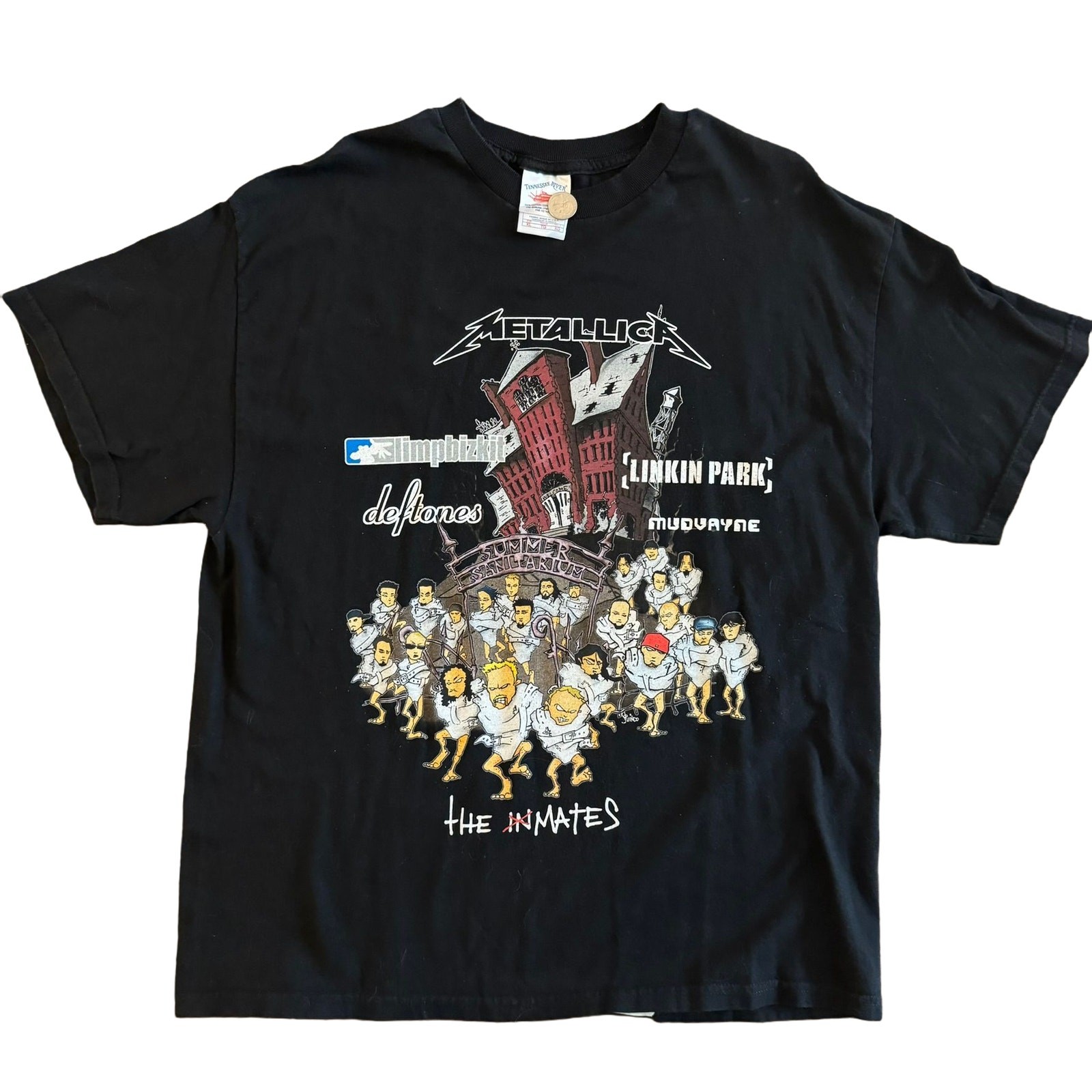 2003 Metallica Summer Sanitarium Tour Tee Linkin Park Deftones Limp Bizkit XL