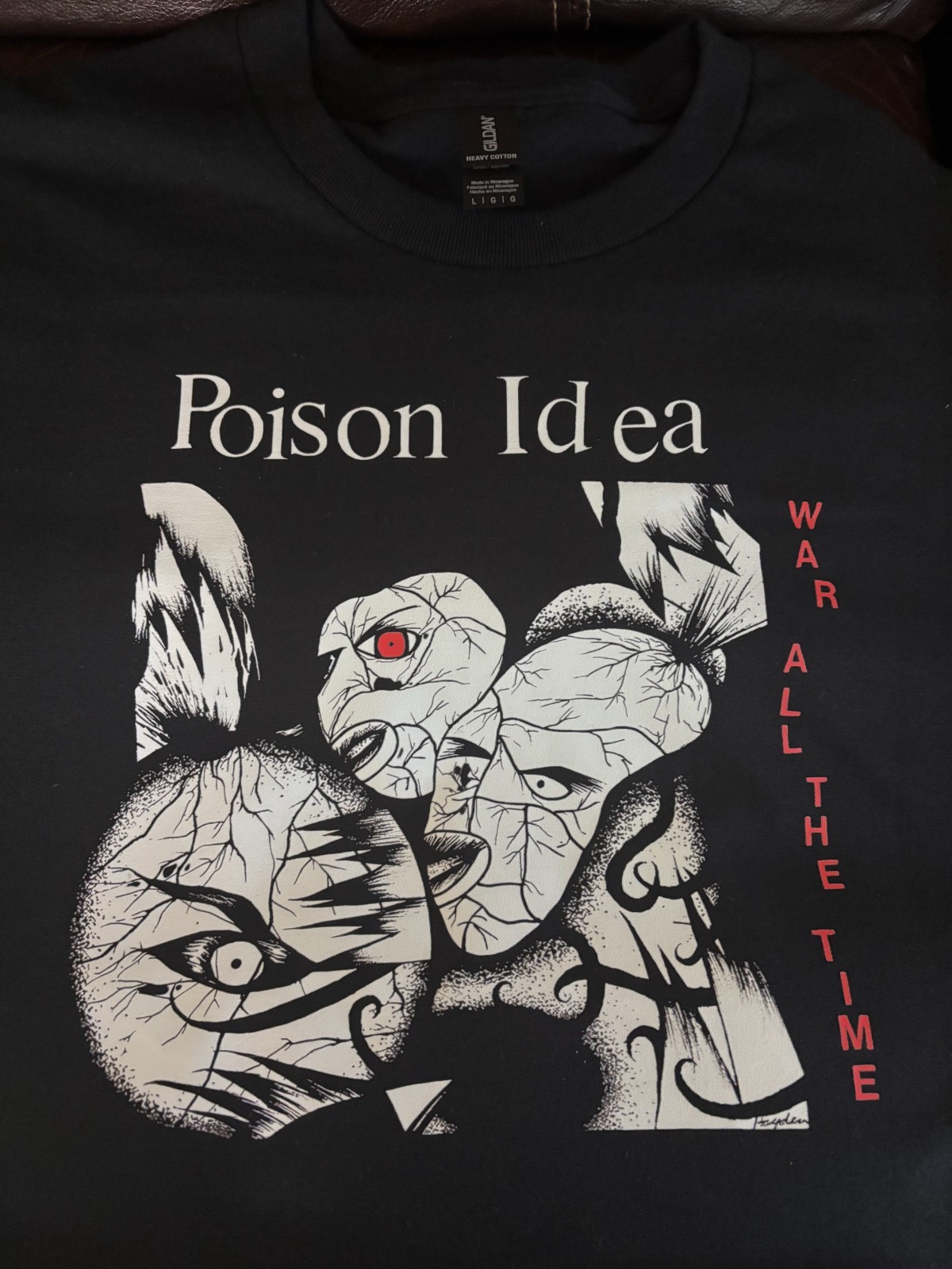 Poison Idea- War All The Time - T-Shirt Large - New Poison Idea- War All The Time - T-Shirt Large - New