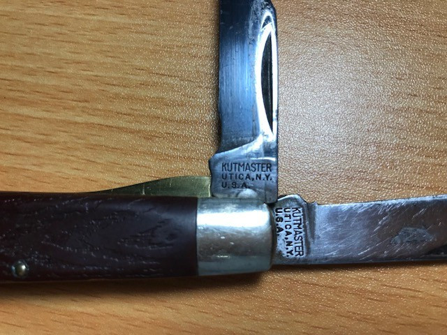 Vintage Kutmaster Utica NY USA Lineman/Electrician 2-Blade Folding Pocket Knife