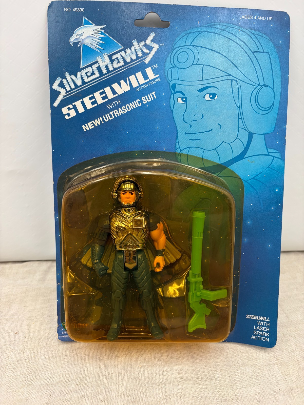 Vintage 1987 Kenner Silverhawks action figure Steelwill UltraSonic Suit on card Vintage 1987 Kenner Silverhawks action figure Steelwill UltraSonic Suit on card