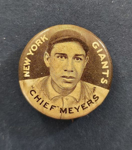 1910-12 Sweet Caporal Pins P2 Chief Meyers New York Giants Native American 1910-12 Sweet Caporal Pins P2 Chief Meyers New York Giants Native American