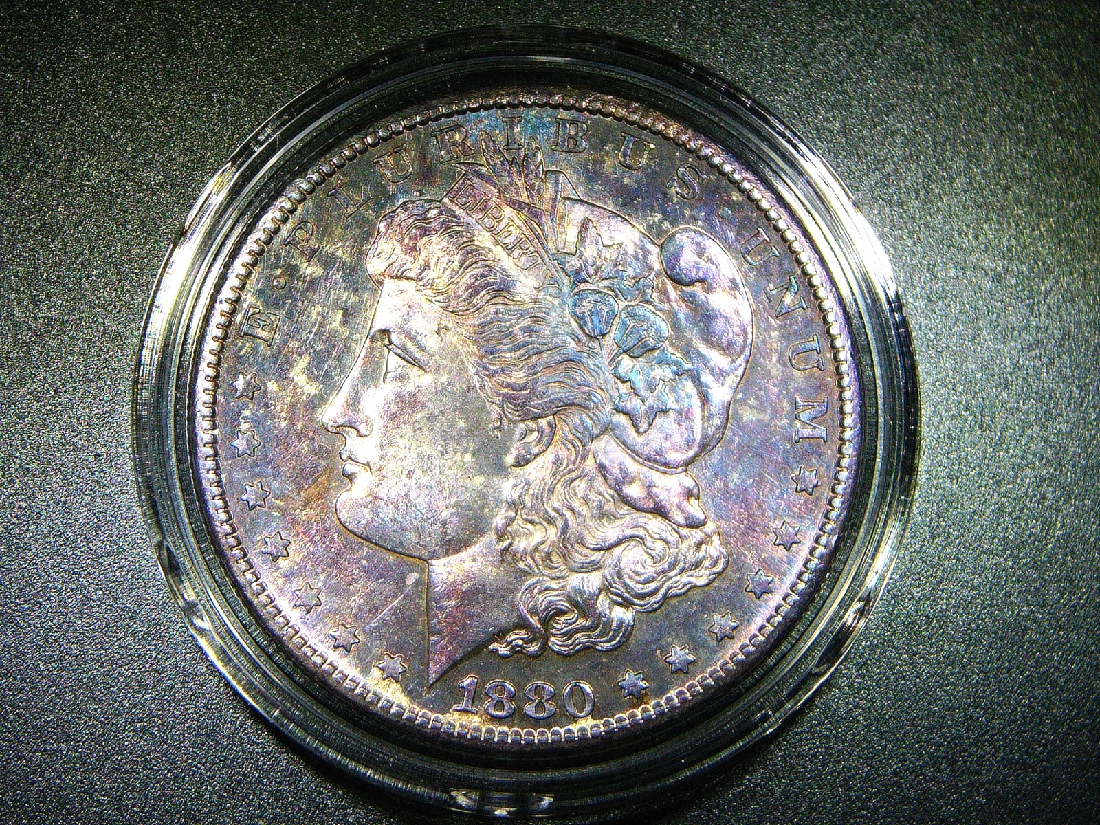 EF+/AU 1880-S MORGAN SILVER DOLLAR BEAUTIFULLY TONED COLLECTOR GRADE COIN M-2286