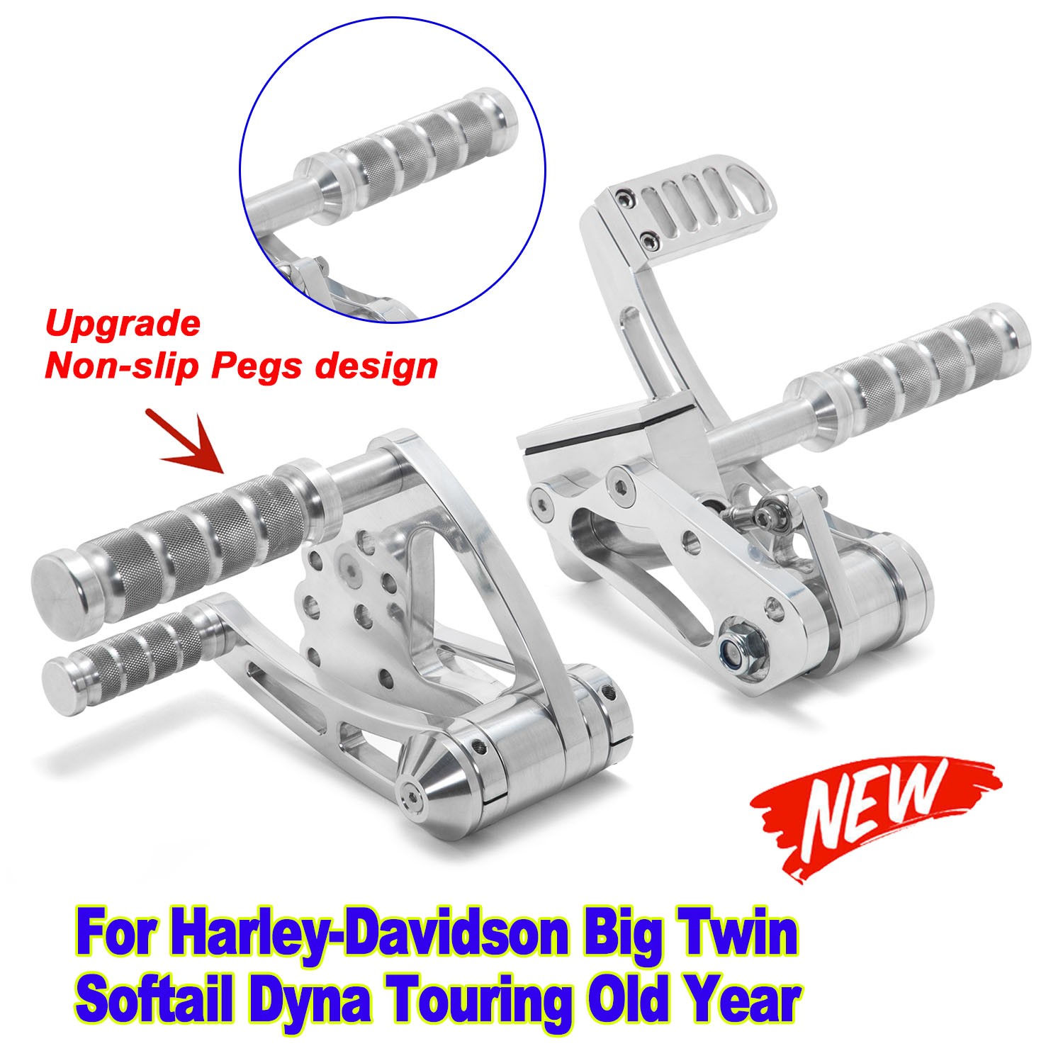 Polished Forward Controls for Harley Softail 1984-1999 Big Twin FL FX 1958-1984