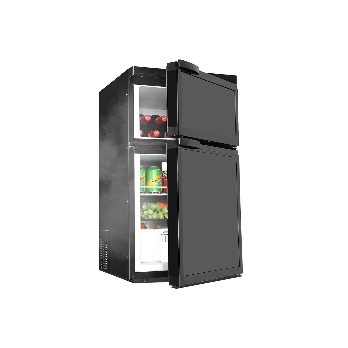 12V 24V 110V Refrigerator 2.8 Cu Ft Capacity for Truck Driver Cabin Camping Trip