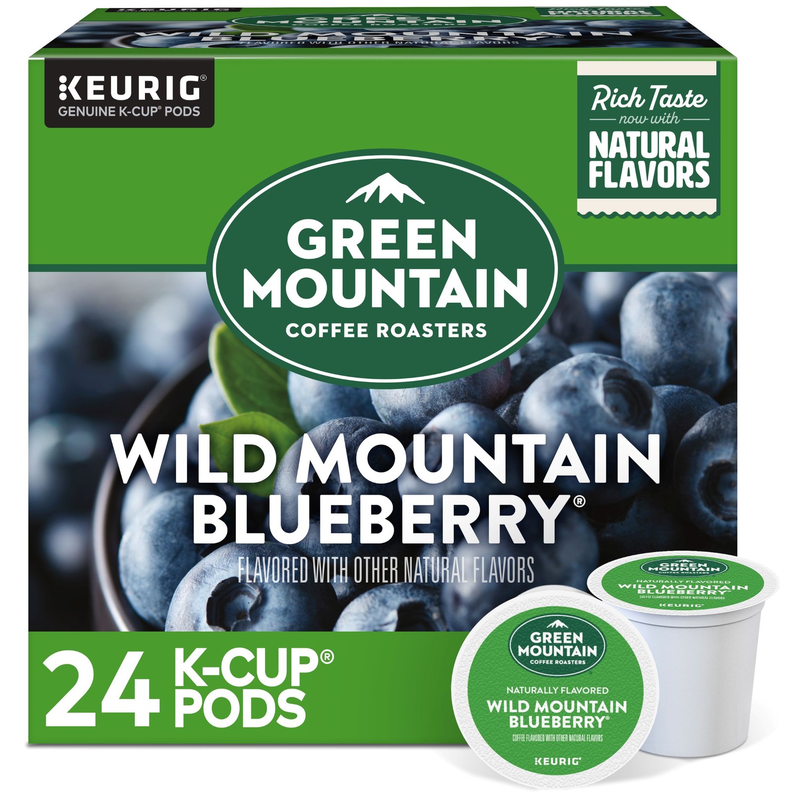 Green Mountain Coffee Wild Mountain Blueberry, Keurig K-Cup Pod, 24 Count Green Mountain Coffee Wild Mountain Blueberry, Keurig K-Cup Pod, 24 Count