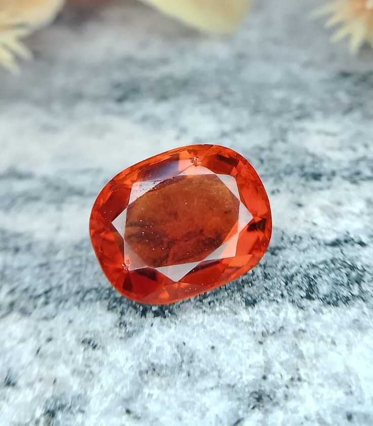 AAA+ Quality Natural Orange Spessartite Garnet Cushion Cut Loupe Clean Gemstone. AAA+ Quality Natural Orange Spessartite Garnet Cushion Cut Loupe Clean Gemstone.