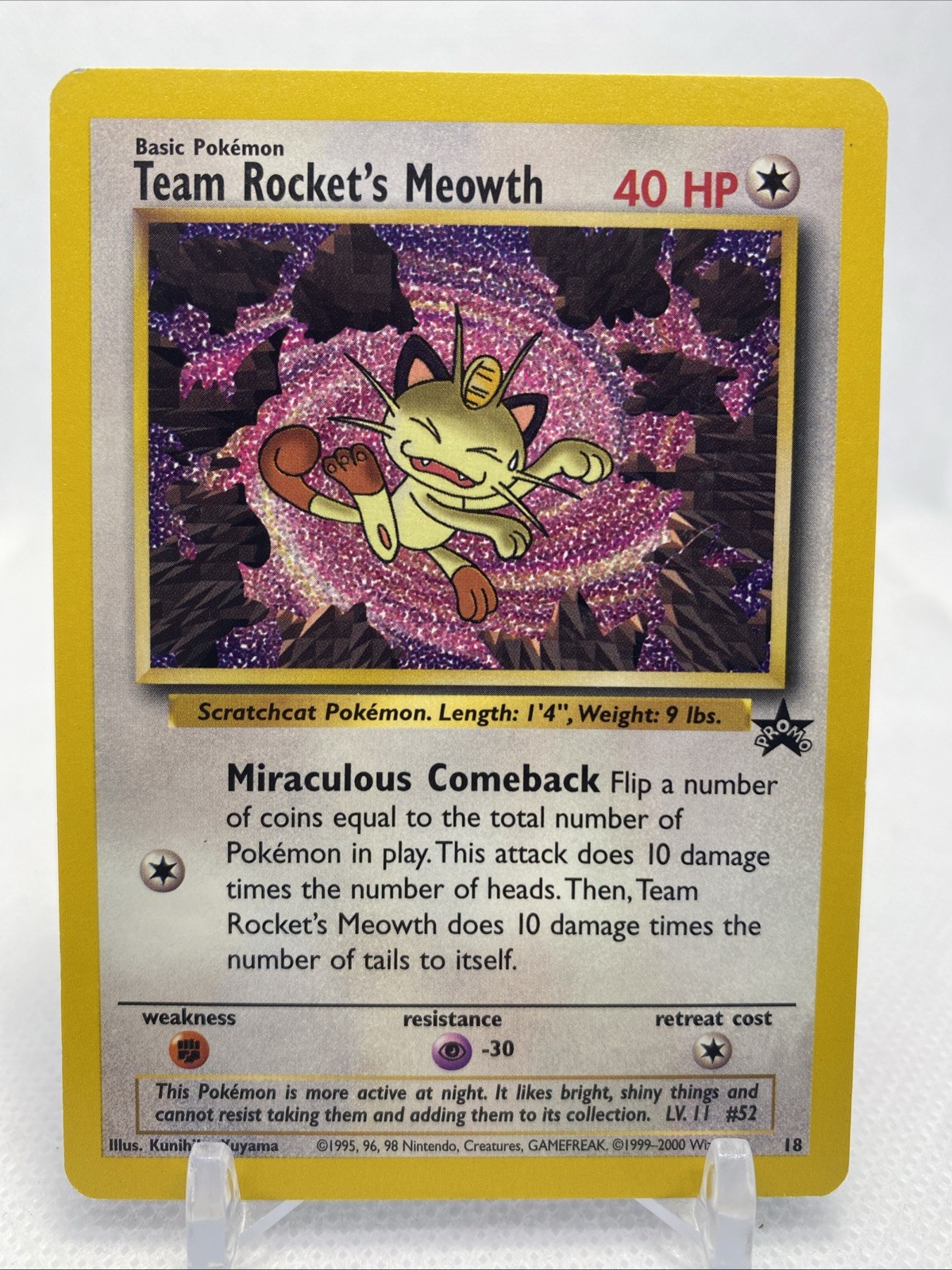 Team Rocket's Meowth 18/53 Wotc Promo Regular Team Rocket's Meowth 18/53 Wotc Promo Regular