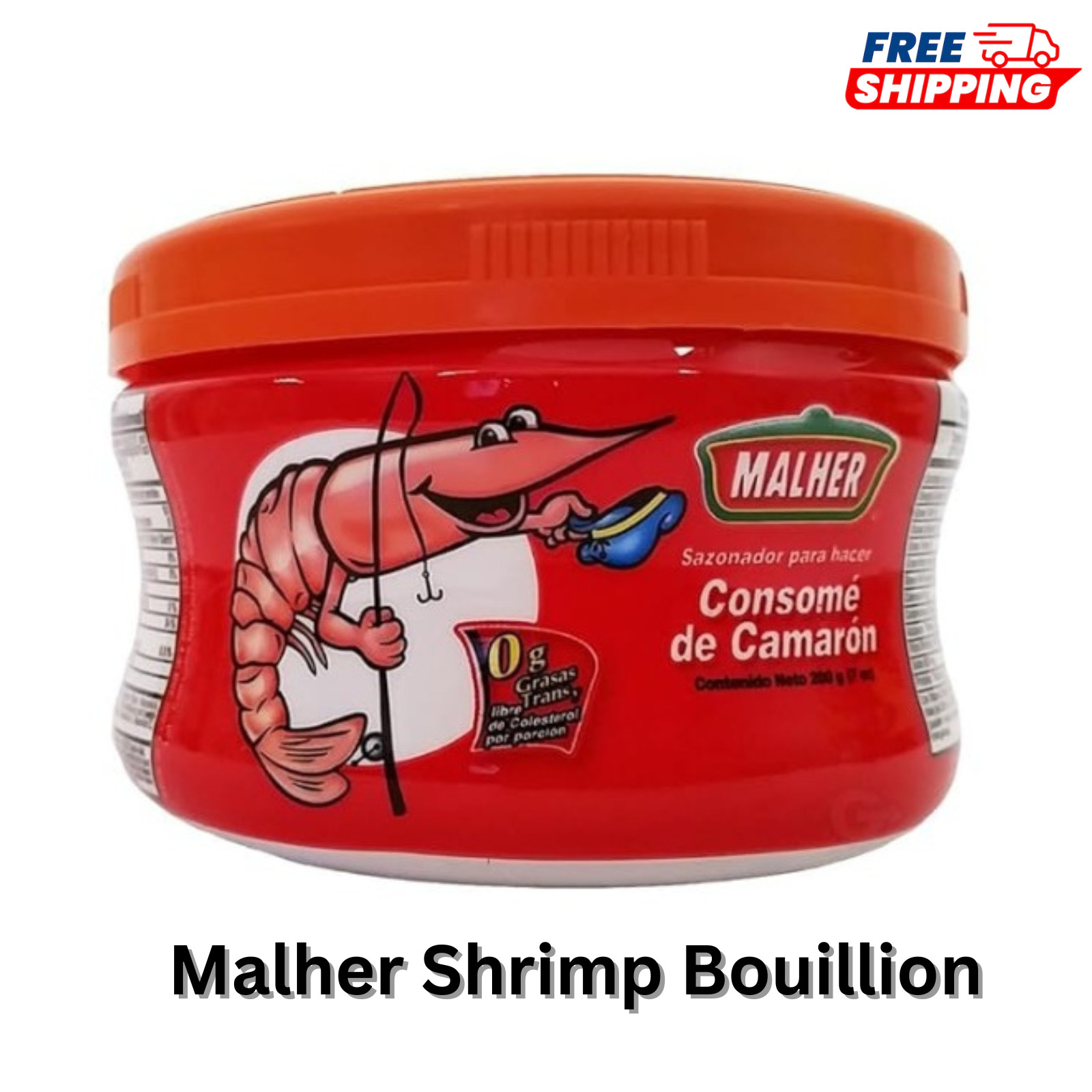 Malher Shrimp Bouillon 7oz Consomé de Camarón  Authentic Mexican Seafood Flavor