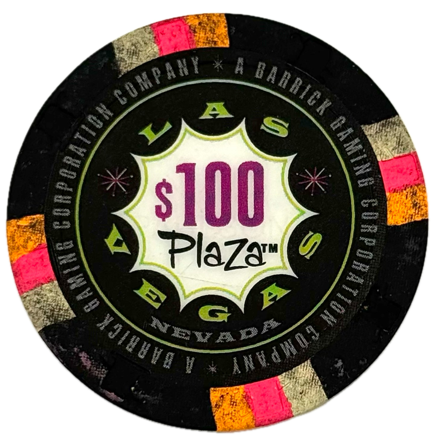Plaza Casino Las Vegas NV $100 Chip 2004