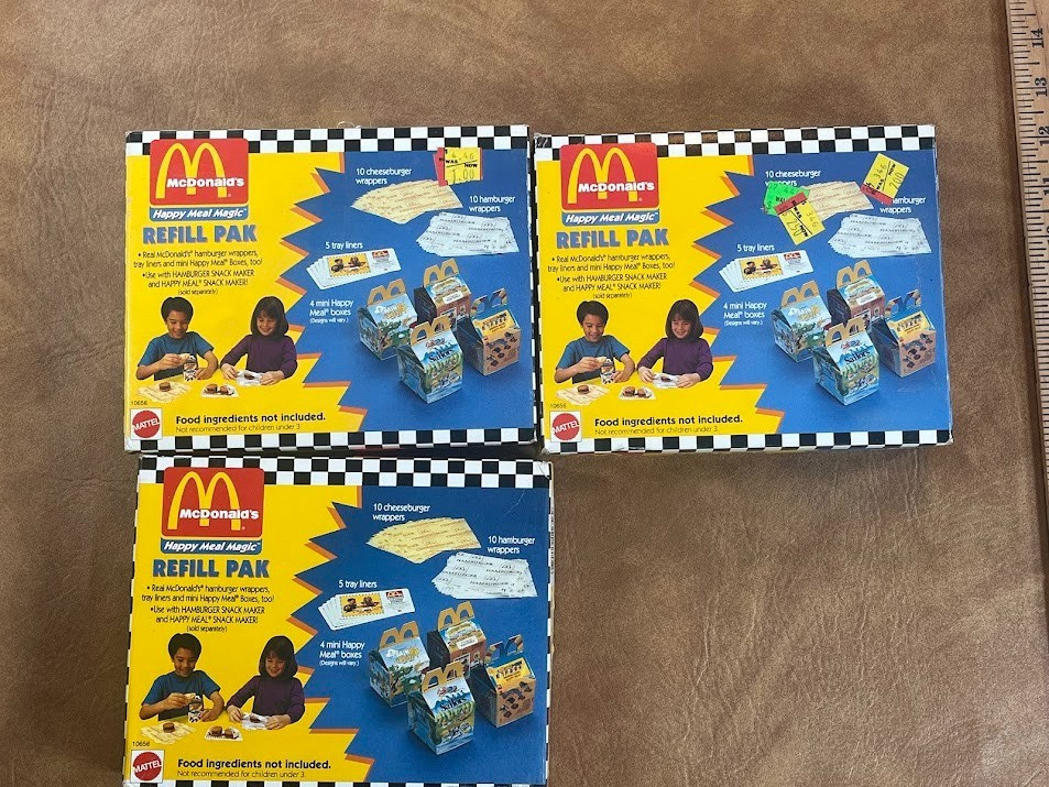 McDonalds Happy Meal Magic Refill Pak 1993 Mattel 10656 New Lot of 3 McDonalds Happy Meal Magic Refill Pak 1993 Mattel 10656 New Lot of 3