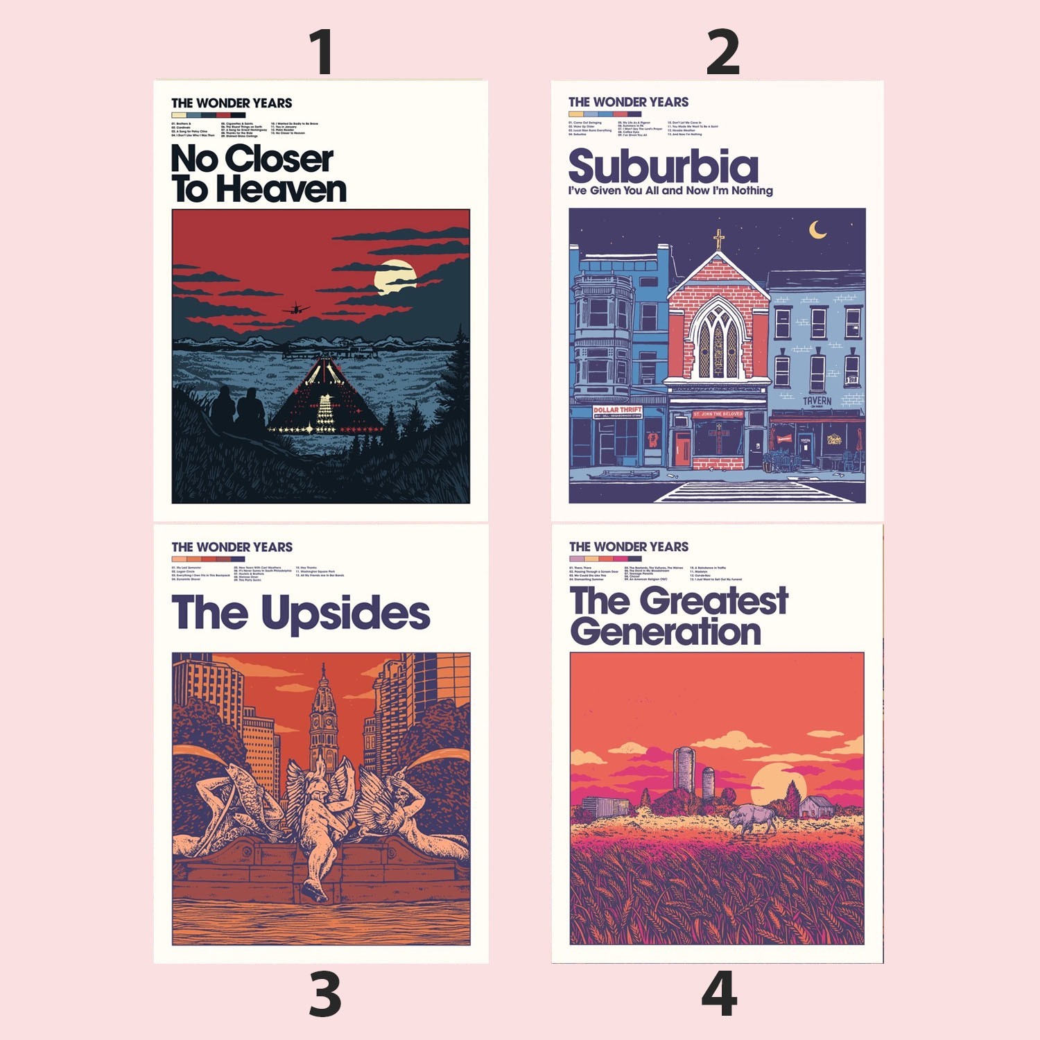 The Wonder Years Album Collection: No Closer - Suburbia - Upsides 2026