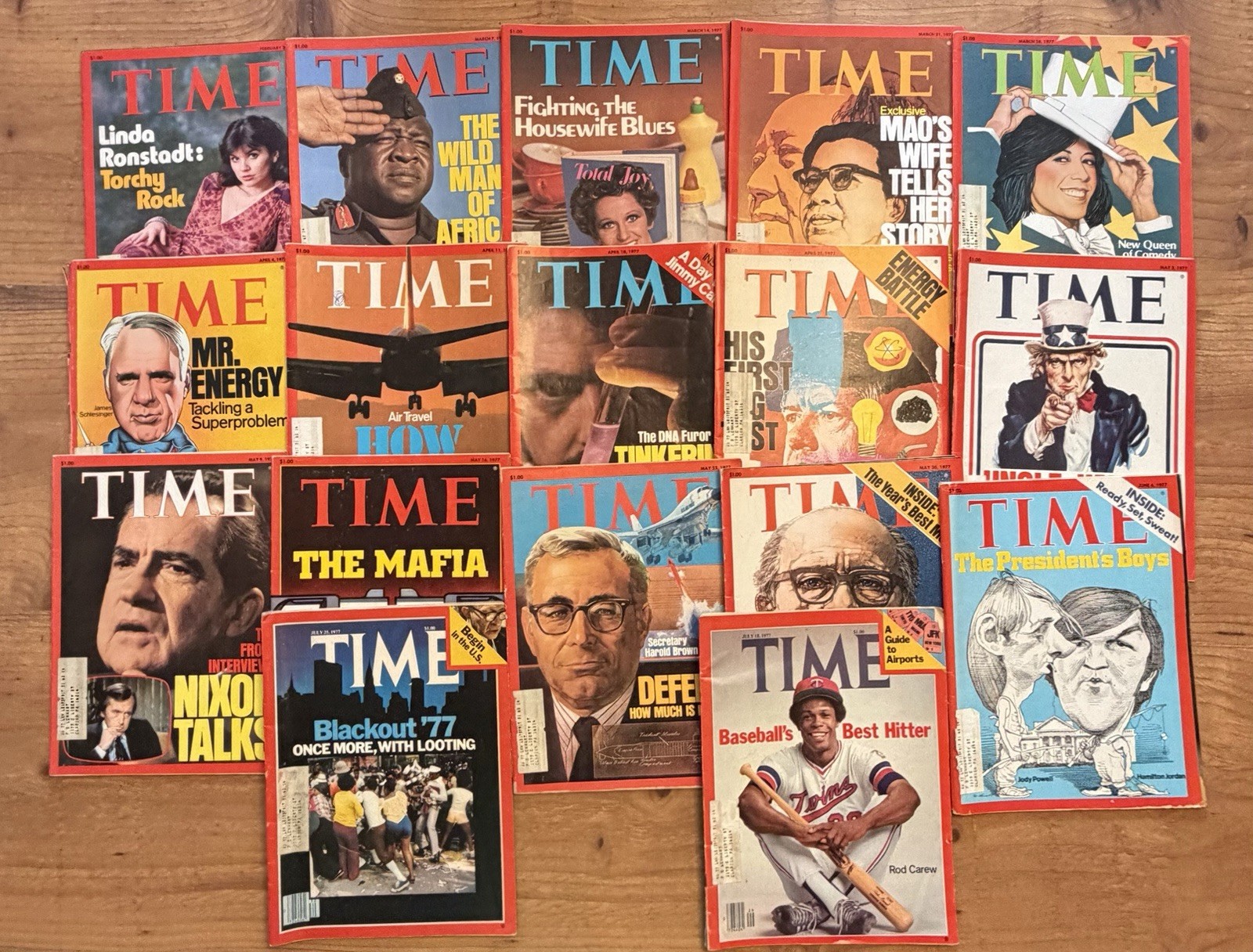 TIME MAGAZINE LOT Vintage 1977 Some Wear Arts Politics Music Hollywood Drama TIME MAGAZINE LOT Vintage 1977 Some Wear Arts Politics Music Hollywood Drama