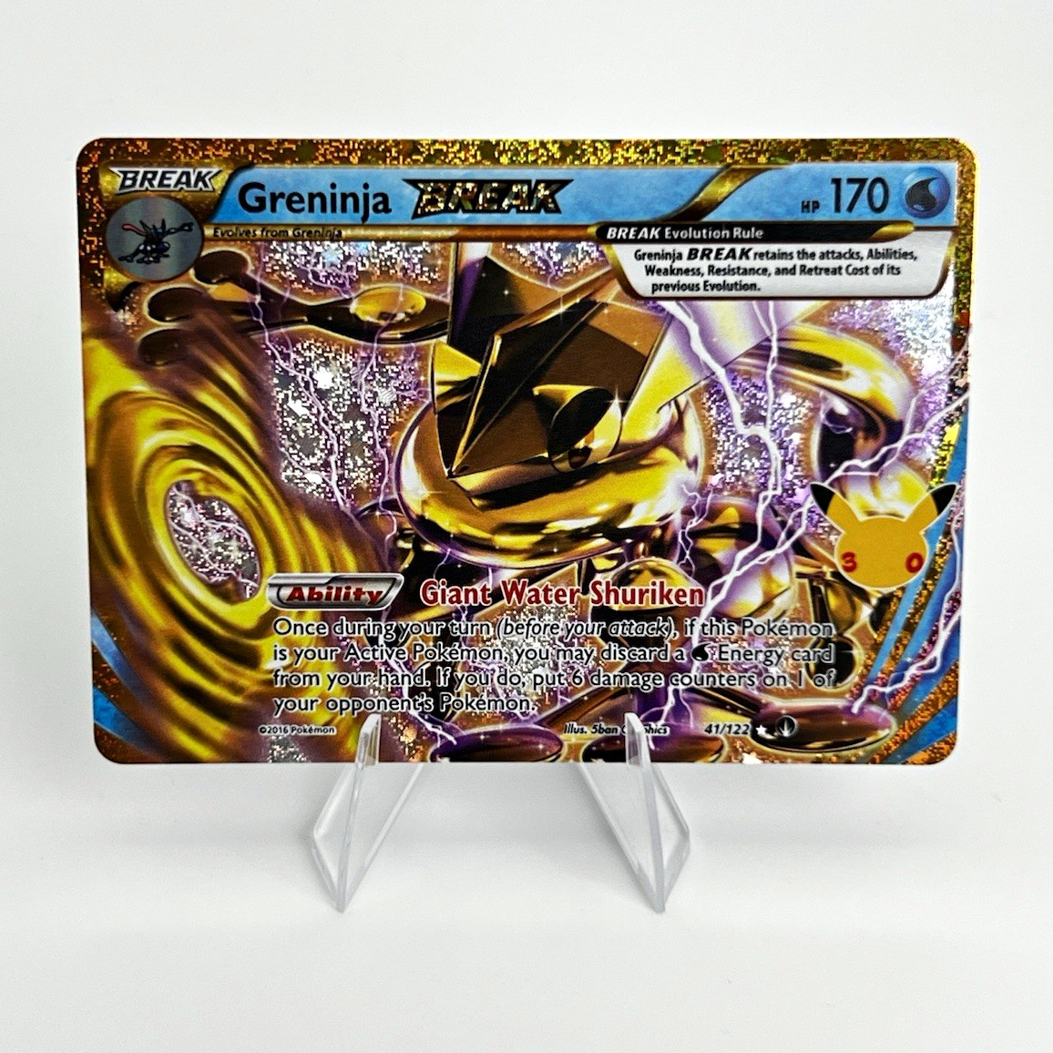 Pokemon TCG Greninja BREAK 41/122 30th Celebrations English Pokemon TCG Greninja BREAK 41/122 30th Celebrations English