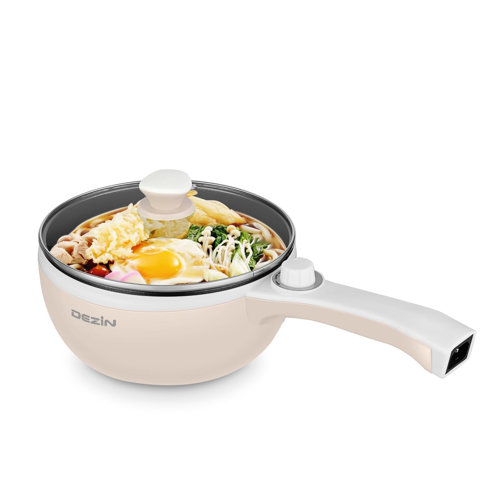 Dezin 1.5L Electric Hot Pot Nonstick Sauté Pan Portable Ramen Cooker 