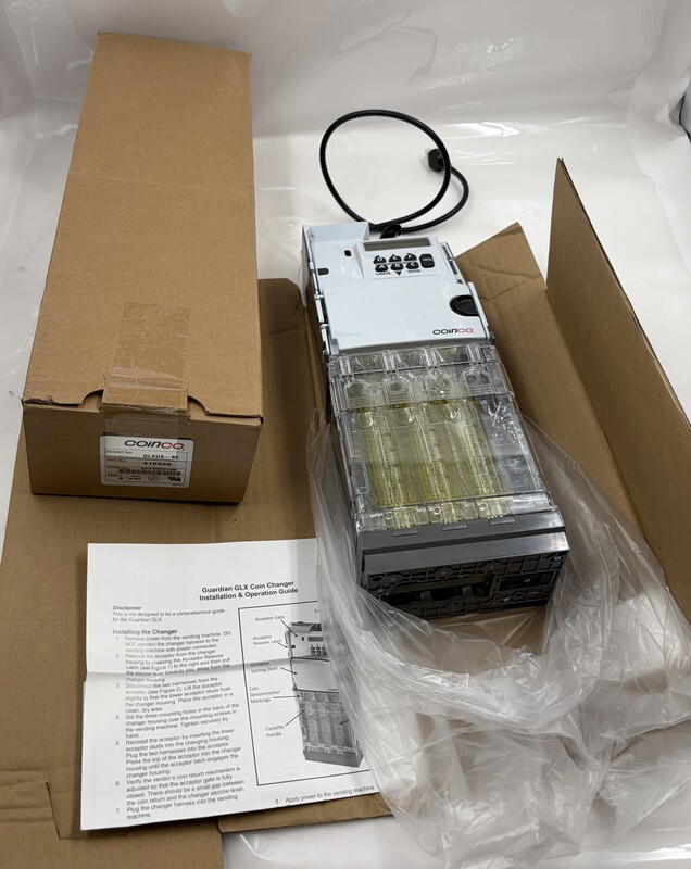 COINCO GLXUS-BE GUARDIAN GLX 6 TUBE COIN CHANGER MECH ACCEPTOR 24V MDB COINCO GLXUS-BE GUARDIAN GLX 6 TUBE COIN CHANGER MECH ACCEPTOR 24V MDB