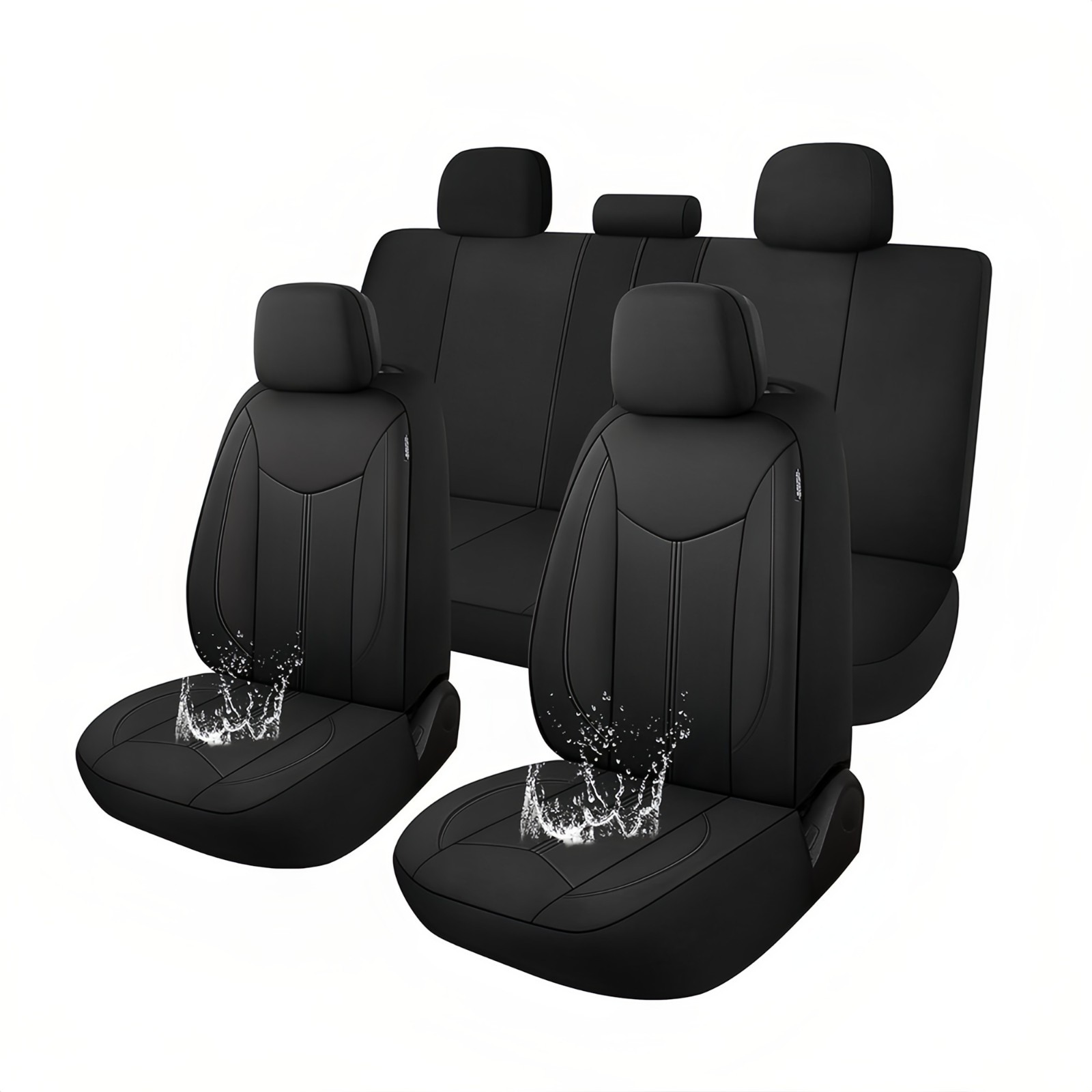 Full Set Seat Covers Front Rear Neoprene For Chevy Silverado 1500 2500HD 3500HD