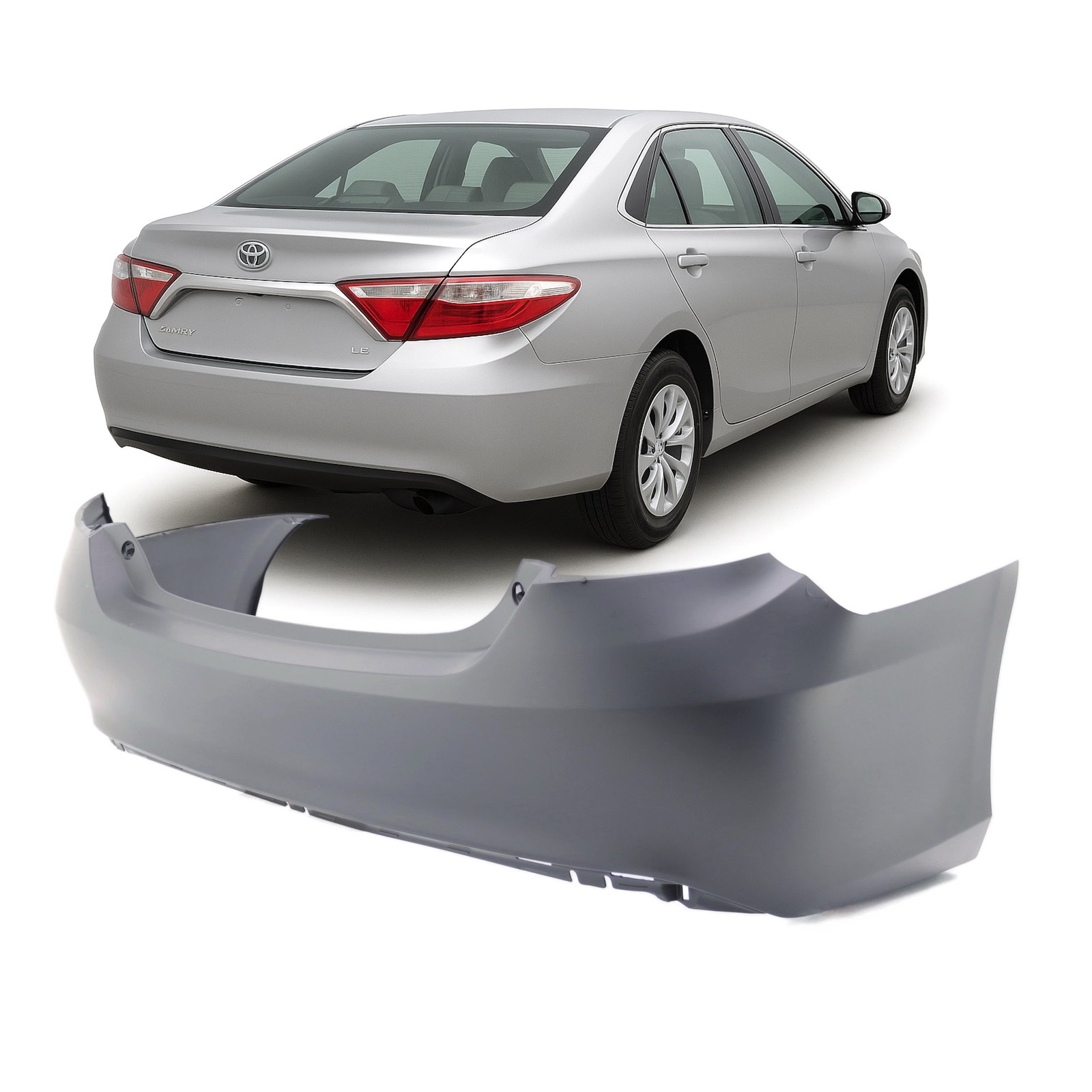 2015-2017 Toyota Camry Sedan Hybrid LE SE XLE XSE Rear Bumper Cover TO1100315