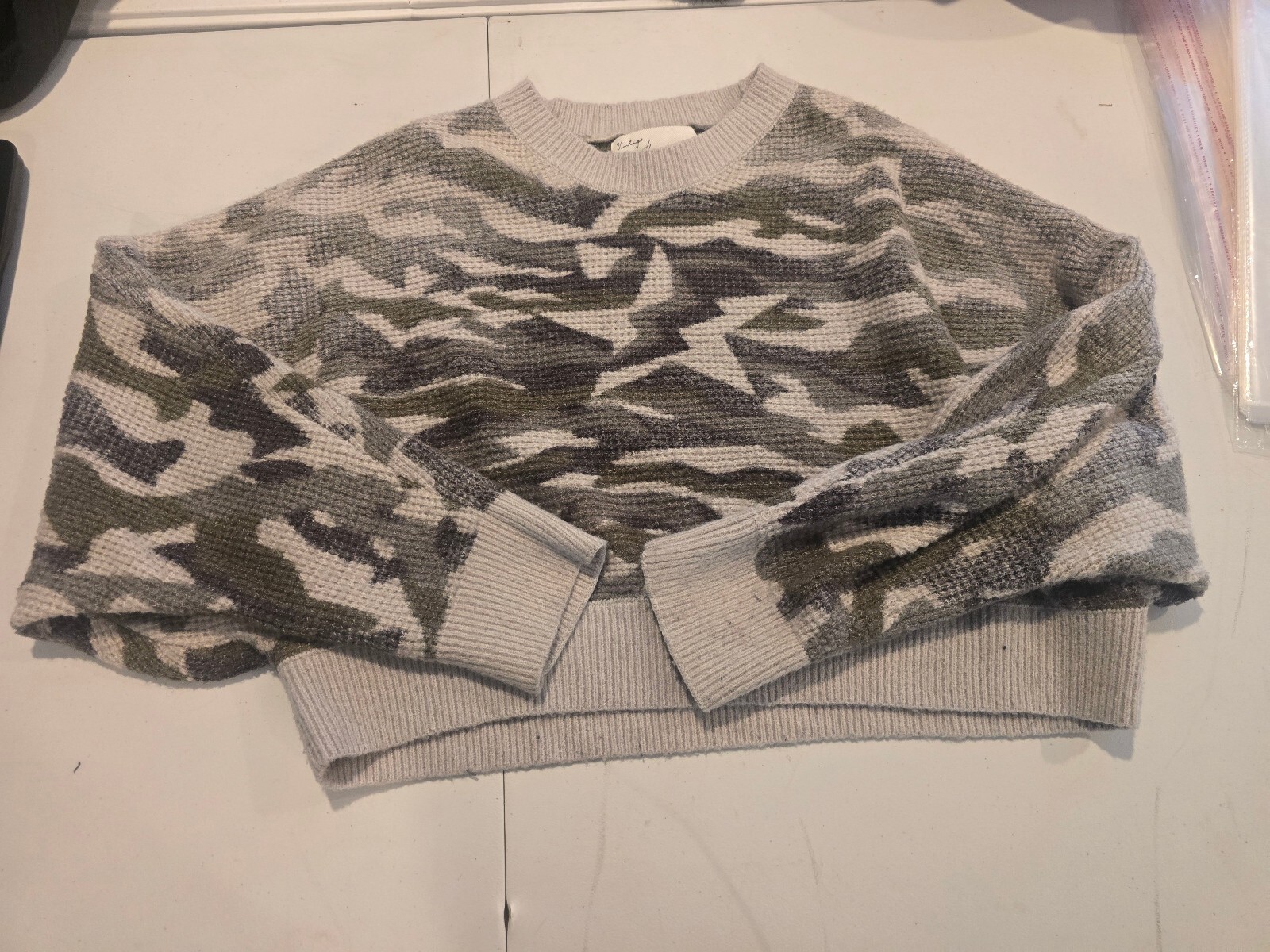 Vintage Havana Camouflage Knit Pullover Sweater Large Vintage Havana Camouflage Knit Pullover Sweater Large