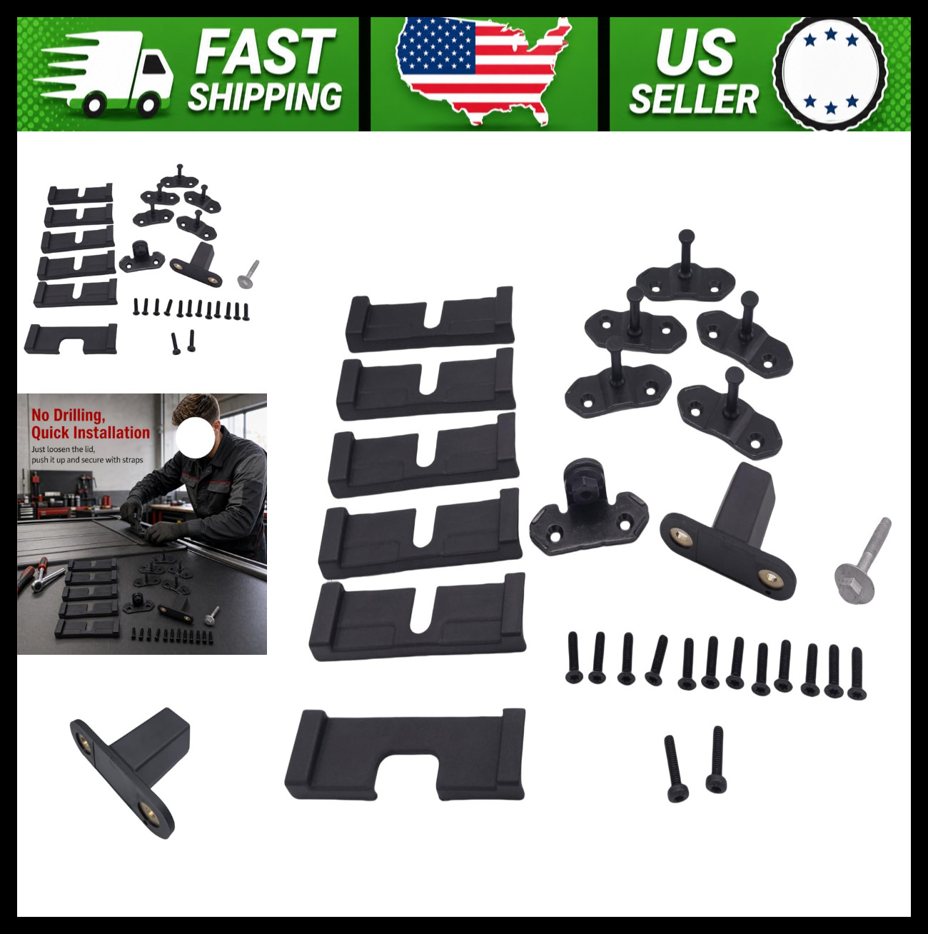 Tonneau Cover Hardware Kit for Toyota Tacoma 2016-2023 Strikers Fasteners Tonneau Cover Hardware Kit for Toyota Tacoma 2016-2023 Strikers Fasteners