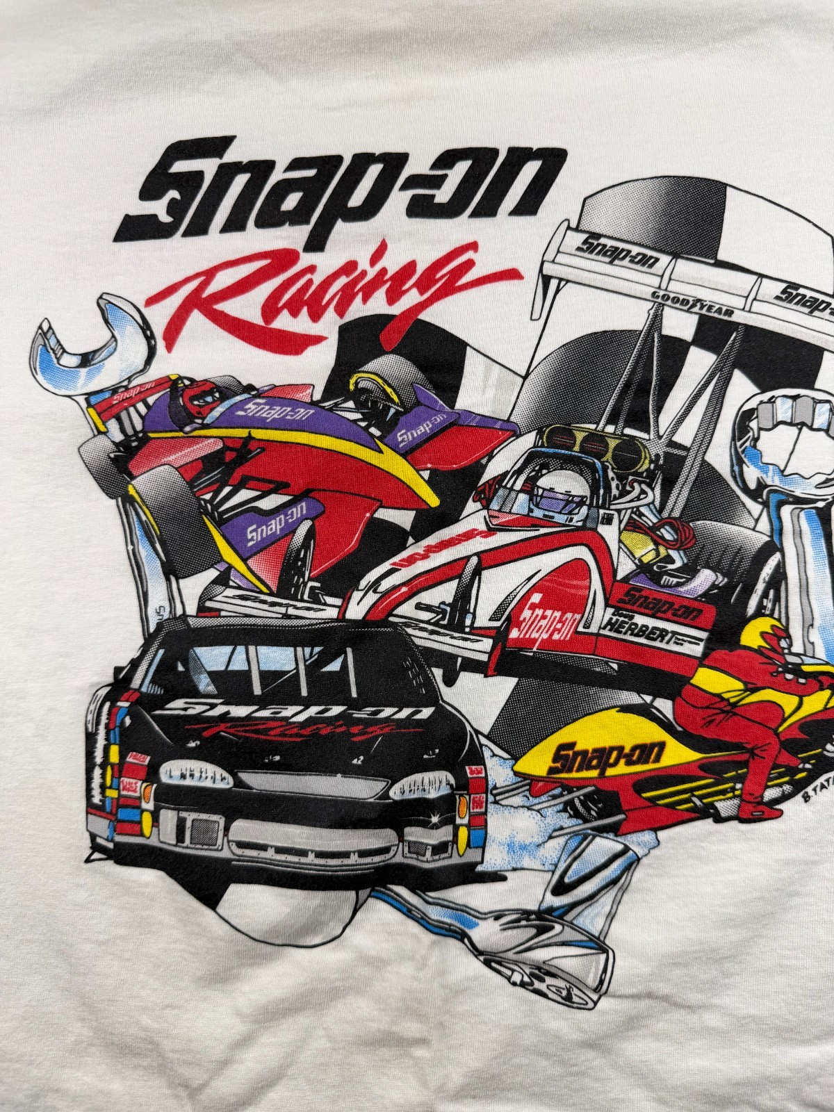 Vtg 1997 Snap-on Racing T Shirt XL Single Stitch Oneita Motorsports 90s