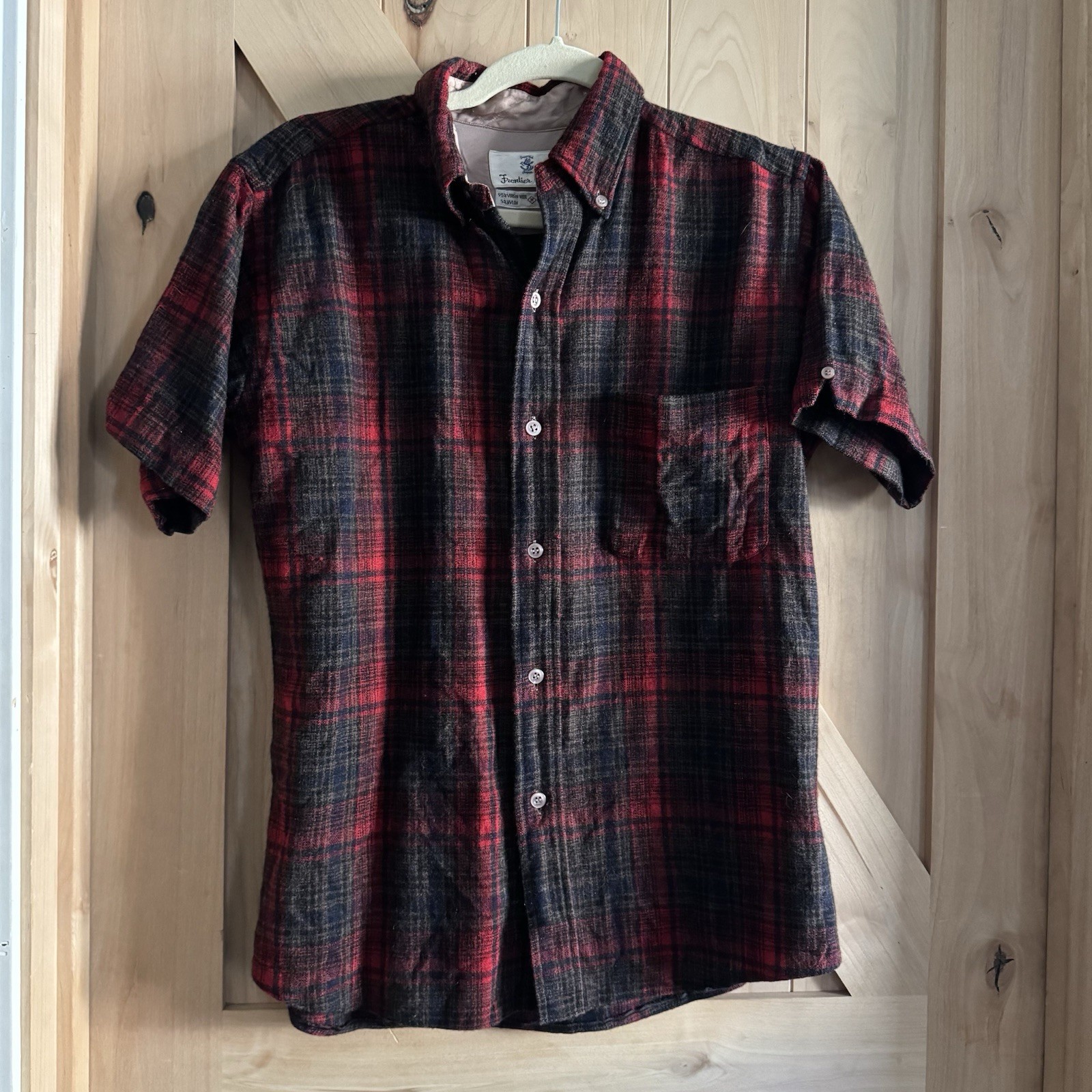 1950s 1960s Vintage Wool Shirt Men’s Japan Single Stitch