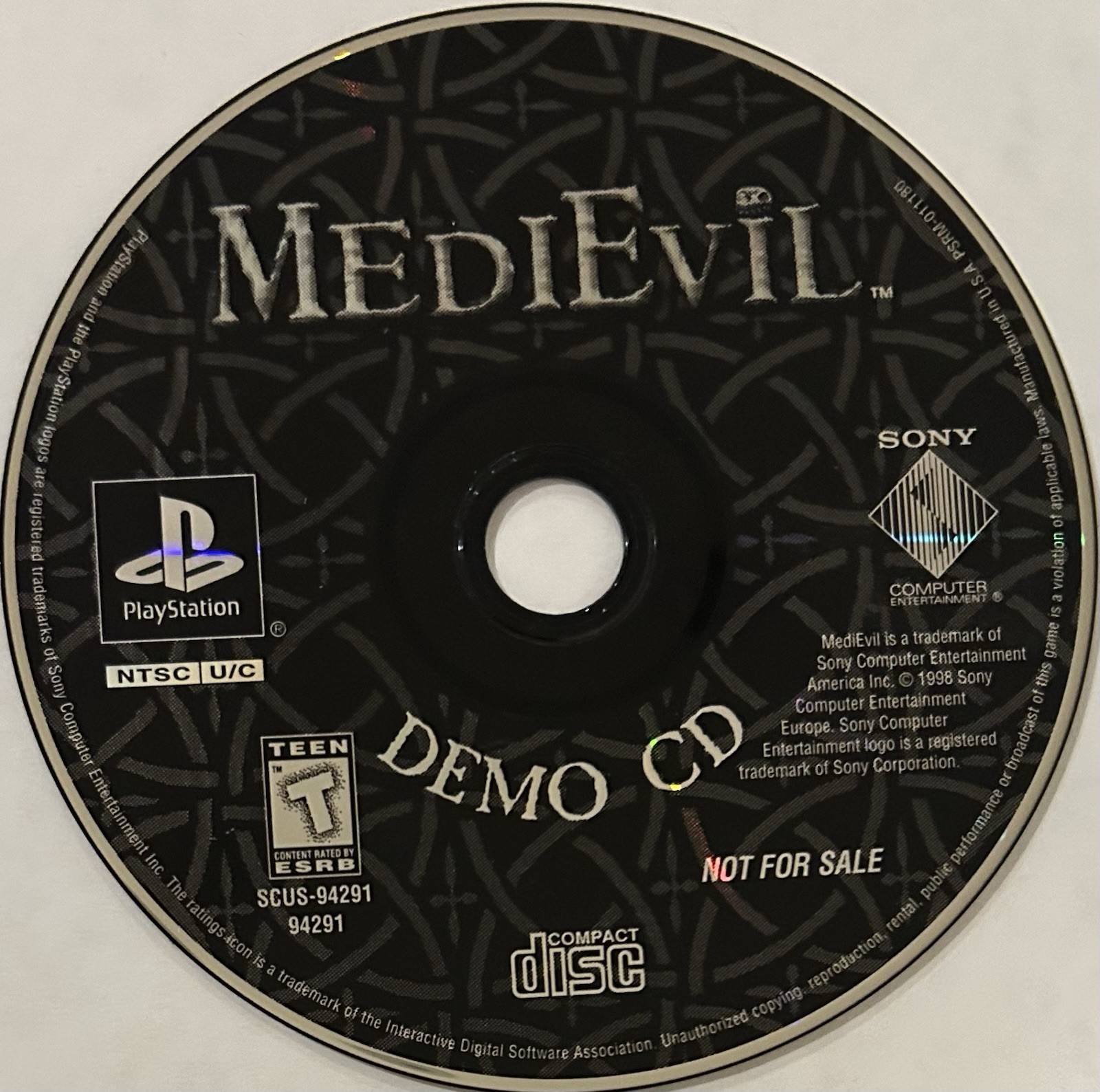 MediEvil: Demo Disc (Sony PlayStation 1, PS1) DISC ONLY | NO TRACKING | M1039