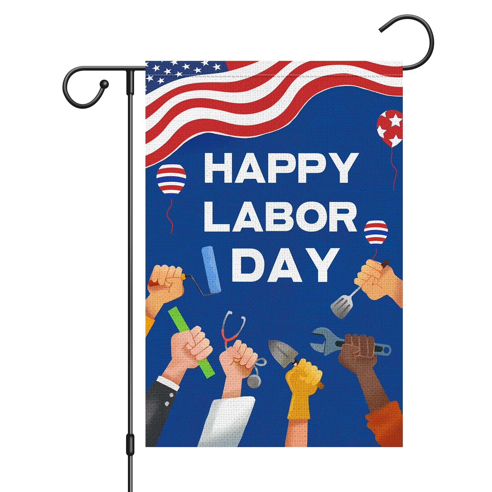 Happy Labor Day Garden Flag Working Tools Patriotic Usa Flags 12 X 18 Double Happy Labor Day Garden Flag Working Tools Patriotic Usa Flags 12 X 18 Double
