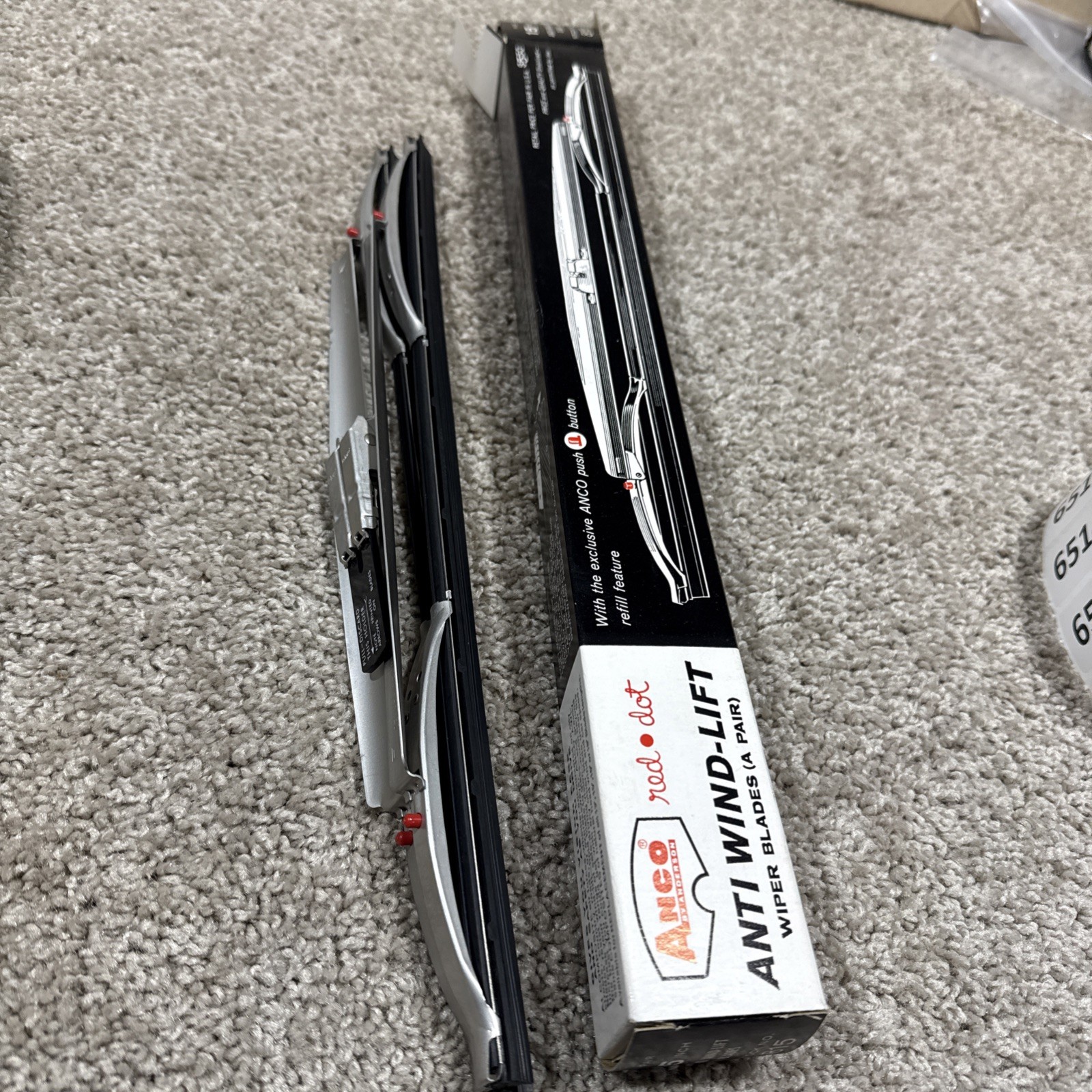 1959-1967 IMPALA CAPRICE CHEVELLE WIPER BLADE PAIR New  Anco 15” 815