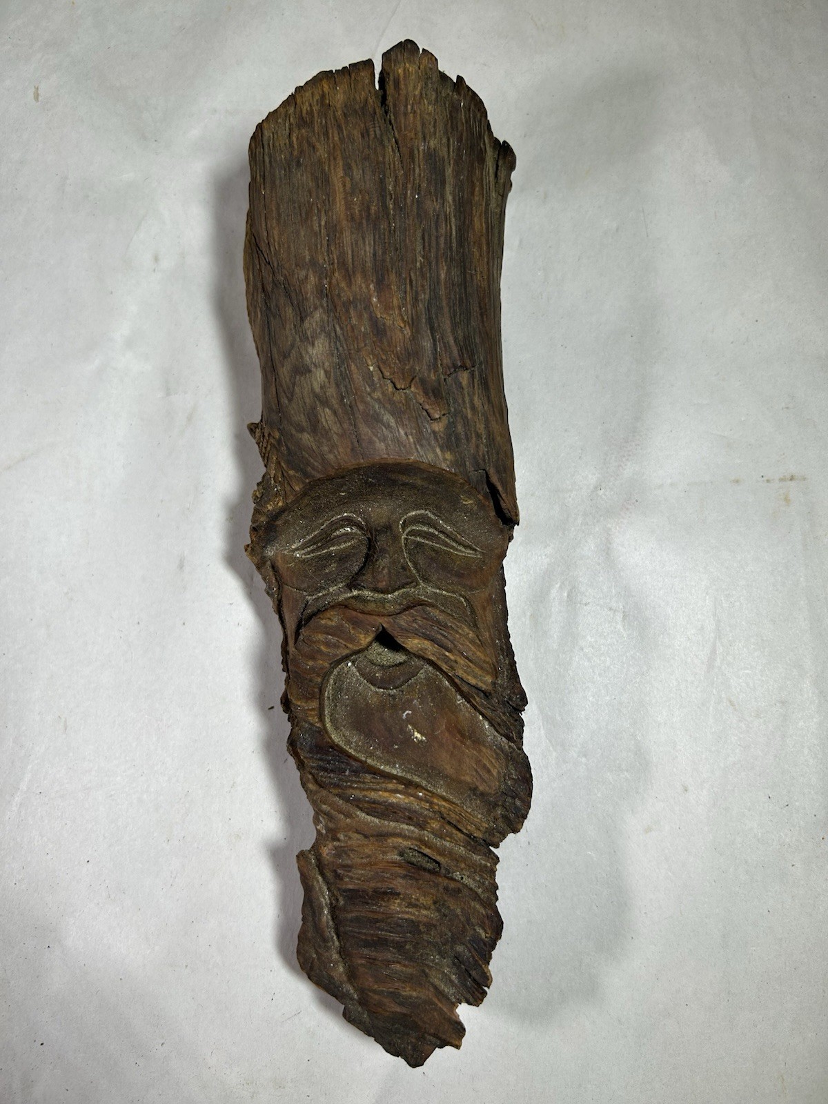 Vintage Hand Carved Wooden Signed Rocky Wizard Tree Spirit Old Man Wood Folk Art Vintage Hand Carved Wooden Signed Rocky Wizard Tree Spirit Old Man Wood Folk Art