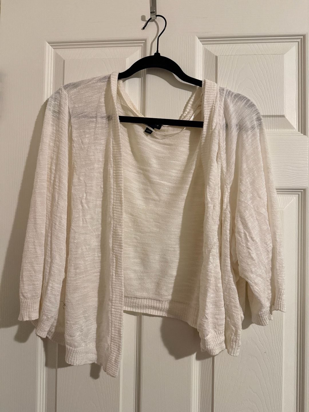 Torrid White Open Front Cardigan Size 6 Lightweight Knit