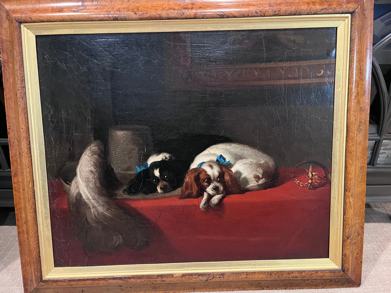 Sir Edwin Landseer, R.A. “The Caveliers Pets”  Oil Painting c1821
