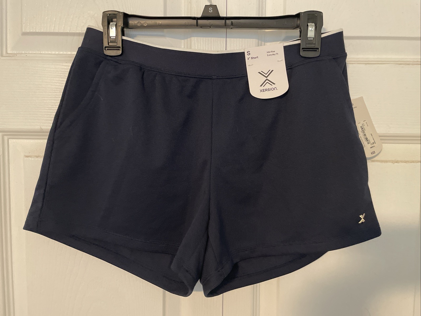 New Xersion Women\'s Navy Blue Running Shorts Size Small NWT New Xersion Women\'s Navy Blue Running Shorts Size Small NWT