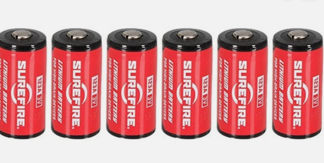 Six (6) SureFire Lithium Batteries 123A SF123A CR123A 3V 3 VOLT Bulk Six (6) SureFire Lithium Batteries 123A SF123A CR123A 3V 3 VOLT Bulk