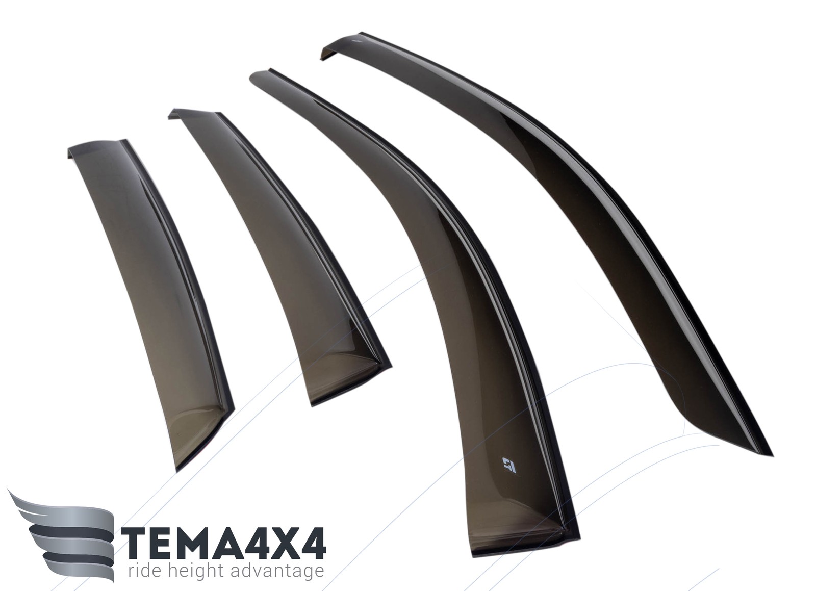 Tape-on Windows Visors Deflector Sun Rain Guardr for Cadillac XTS 2012-2019