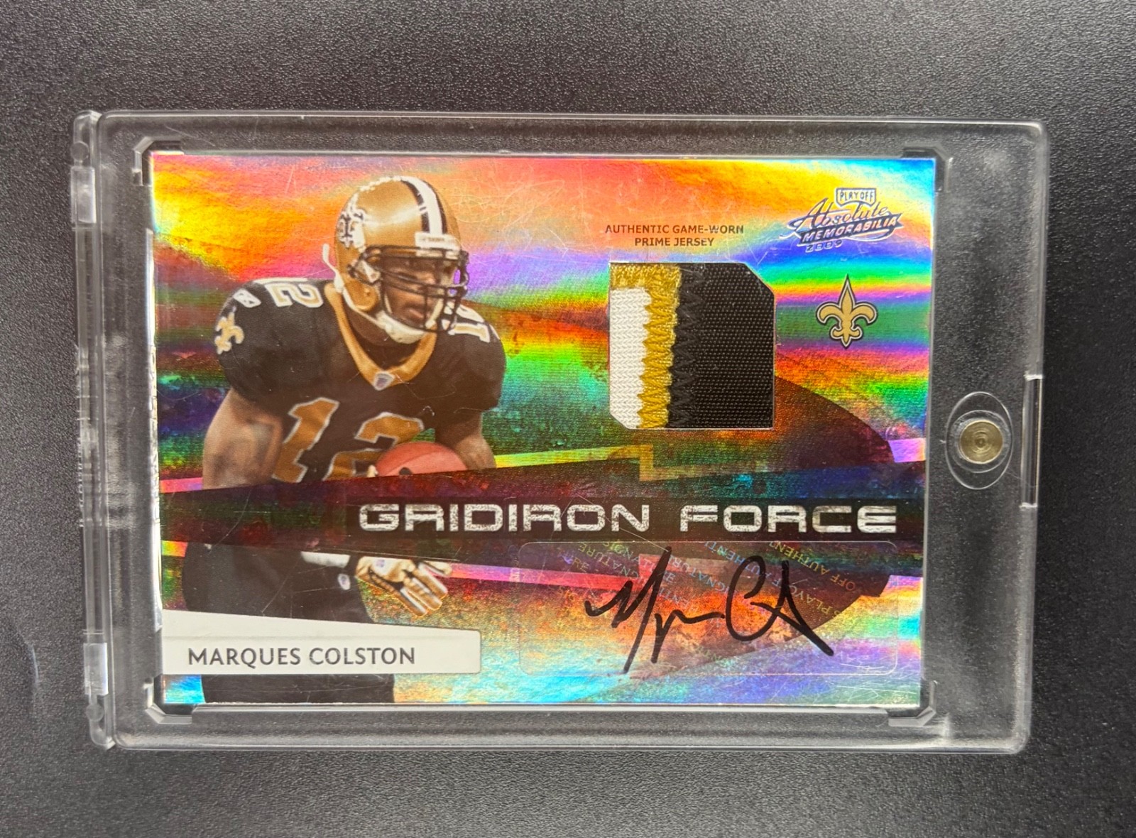 2009 Donruss Marques Colston Gridiron Force Patch Autograph /25 #16 Saints 2009 Donruss Marques Colston Gridiron Force Patch Autograph /25 #16 Saints