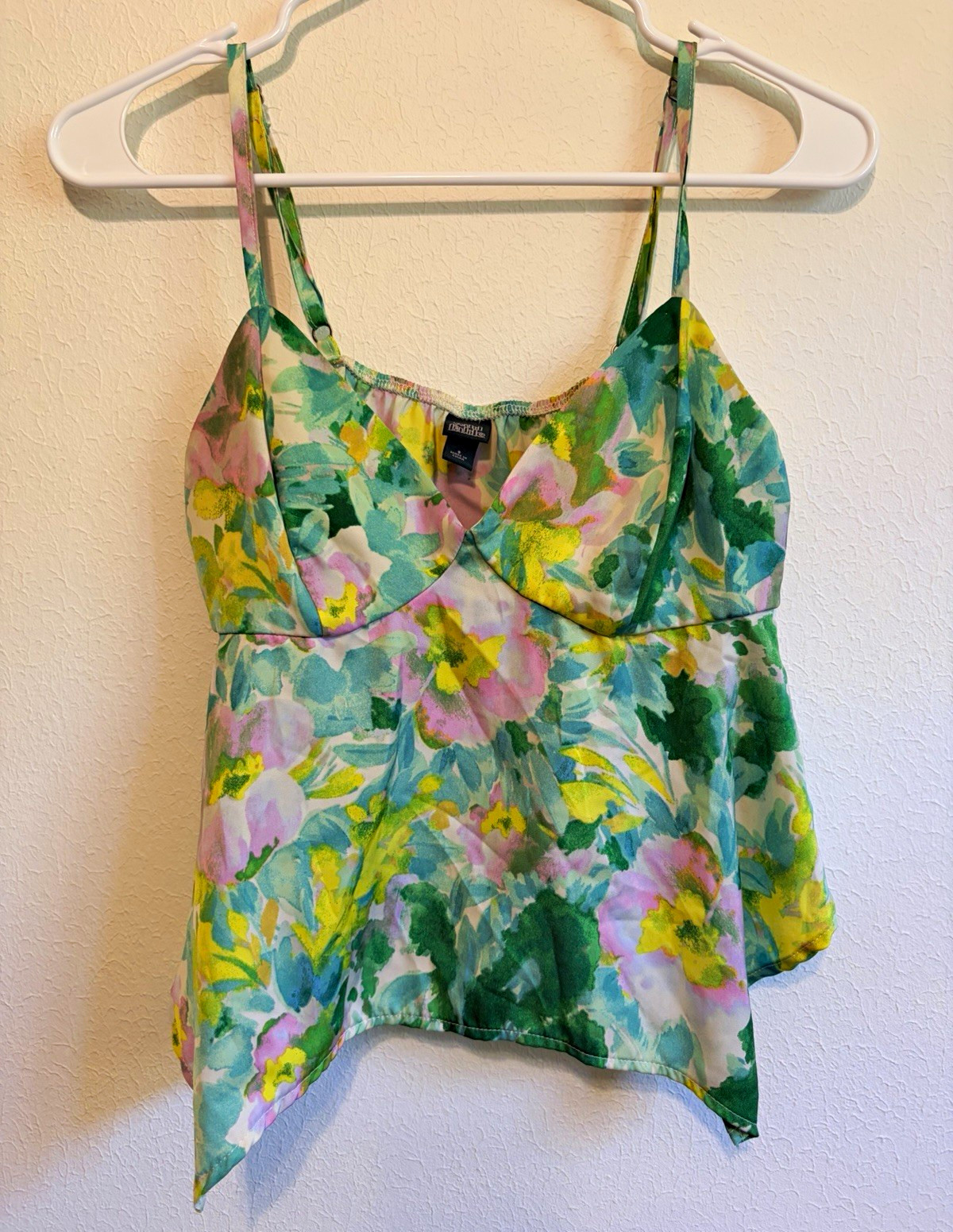 Y2K Fairy Floral Spaghetti Strap Chiffon Camisole Tank Top Size S Y2K Fairy Floral Spaghetti Strap Chiffon Camisole Tank Top Size S