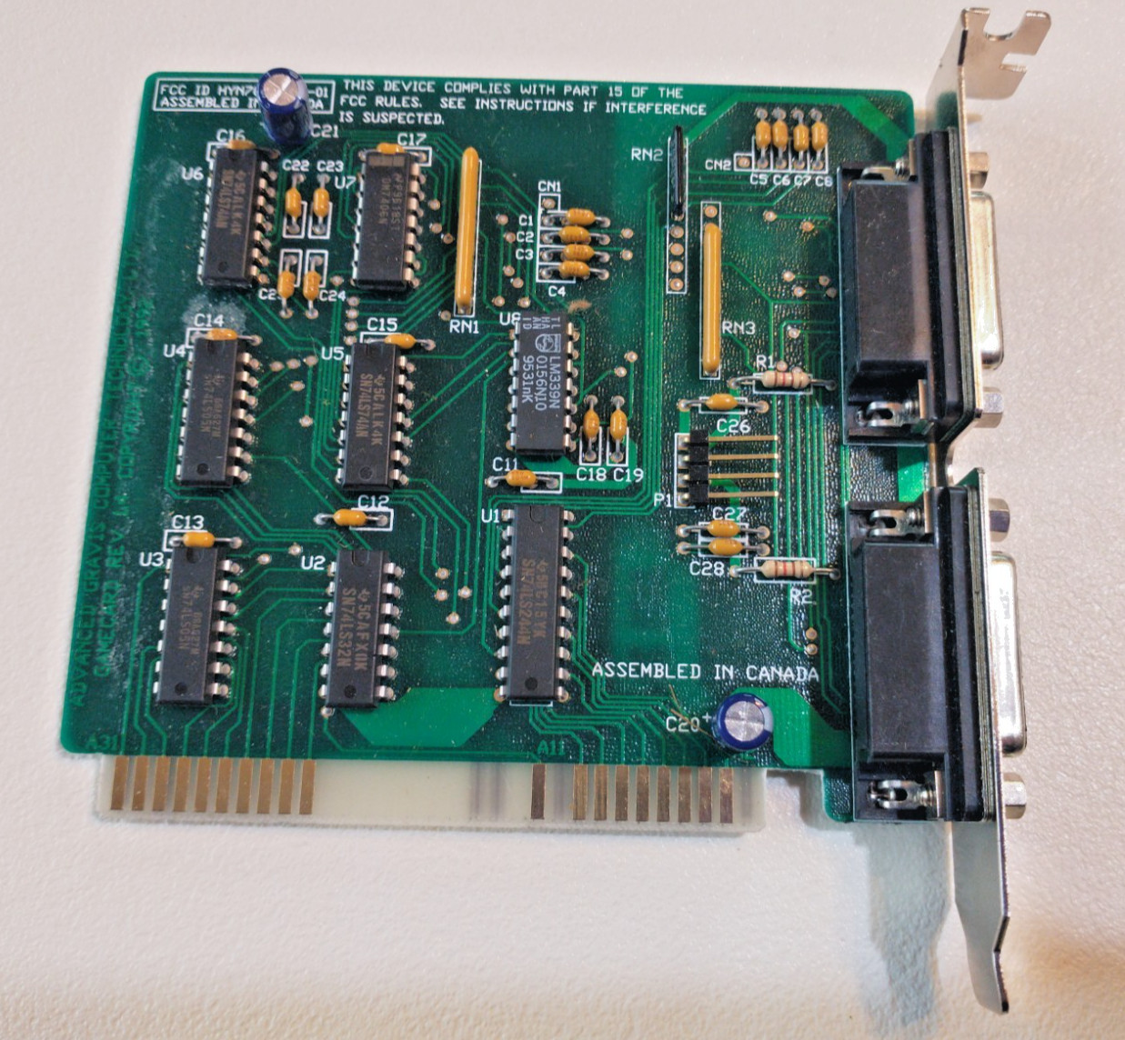 Vintage Advanced Gravis Eliminator ISA Joystick/Game Port Card IBM PC Computer