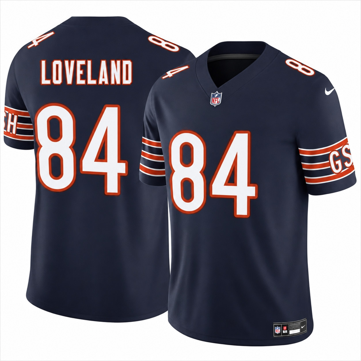 NWT MEN'S Colston #84 Loveland 2025 All Stitched Jersey Navy/White