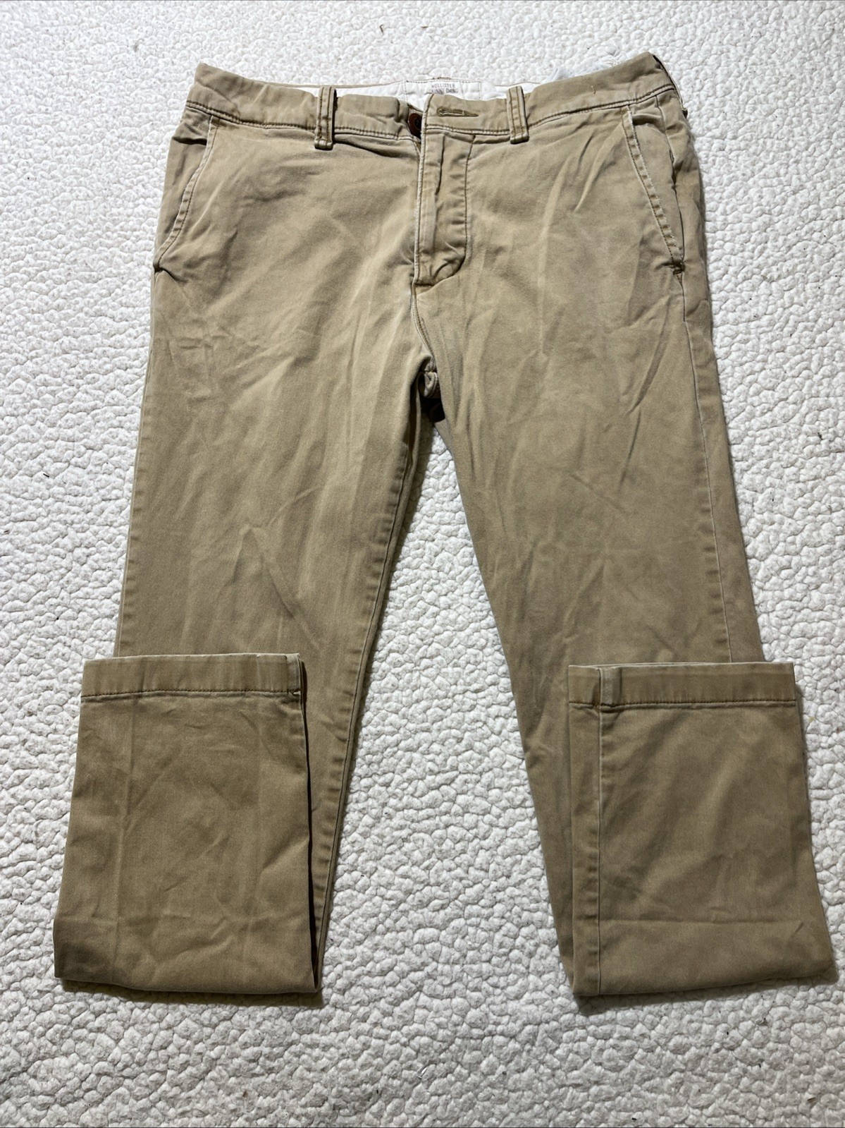 Hollister Pants Epic Flex Skinny Chino Tan Khaki Casual Trousers- Mens 30x30 Hollister Pants Epic Flex Skinny Chino Tan Khaki Casual Trousers- Mens 30x30